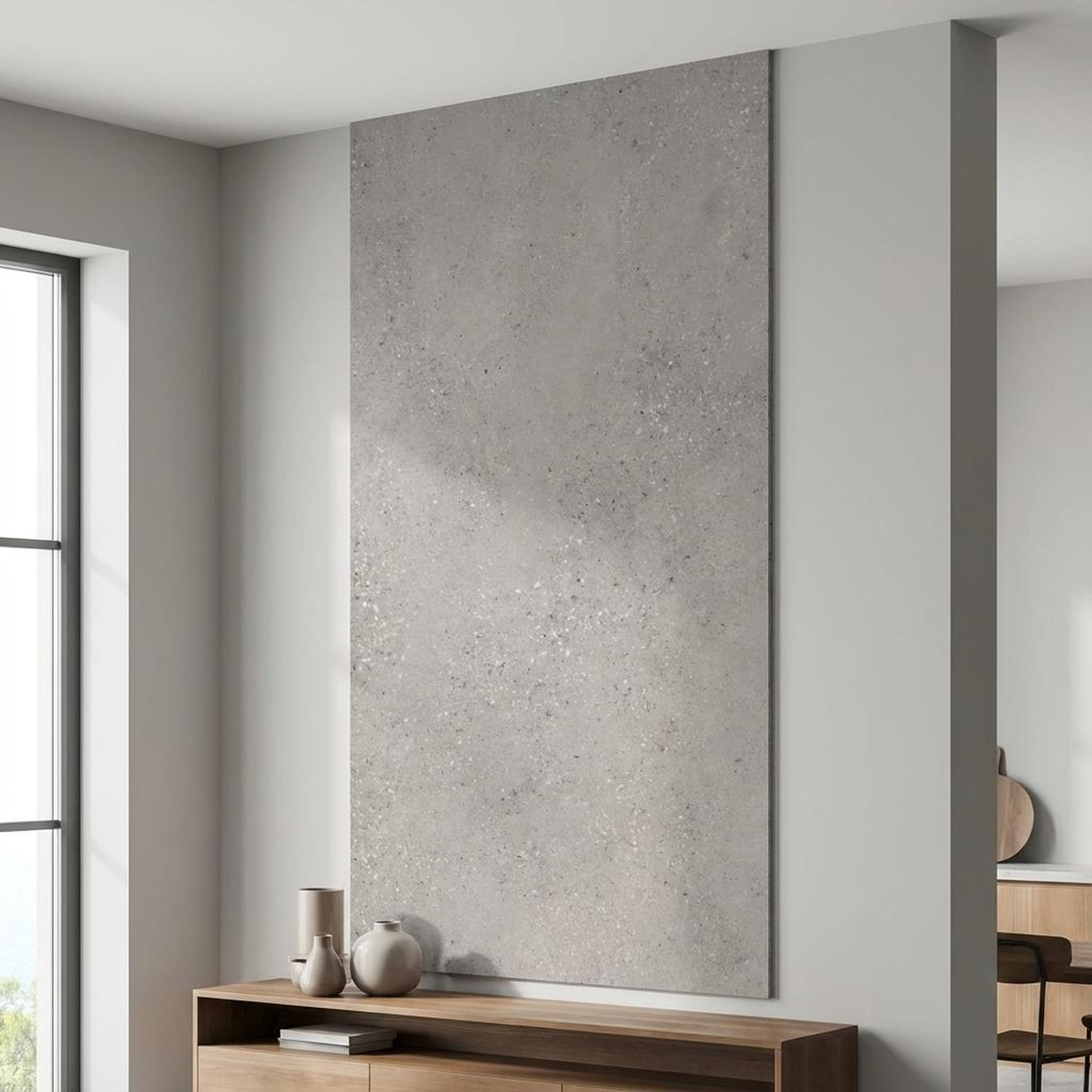 Stonex Sterling, Medium Grey, Stone, Tiles - Vitrified - Full Body, 4 x 2 ft, 9 mm