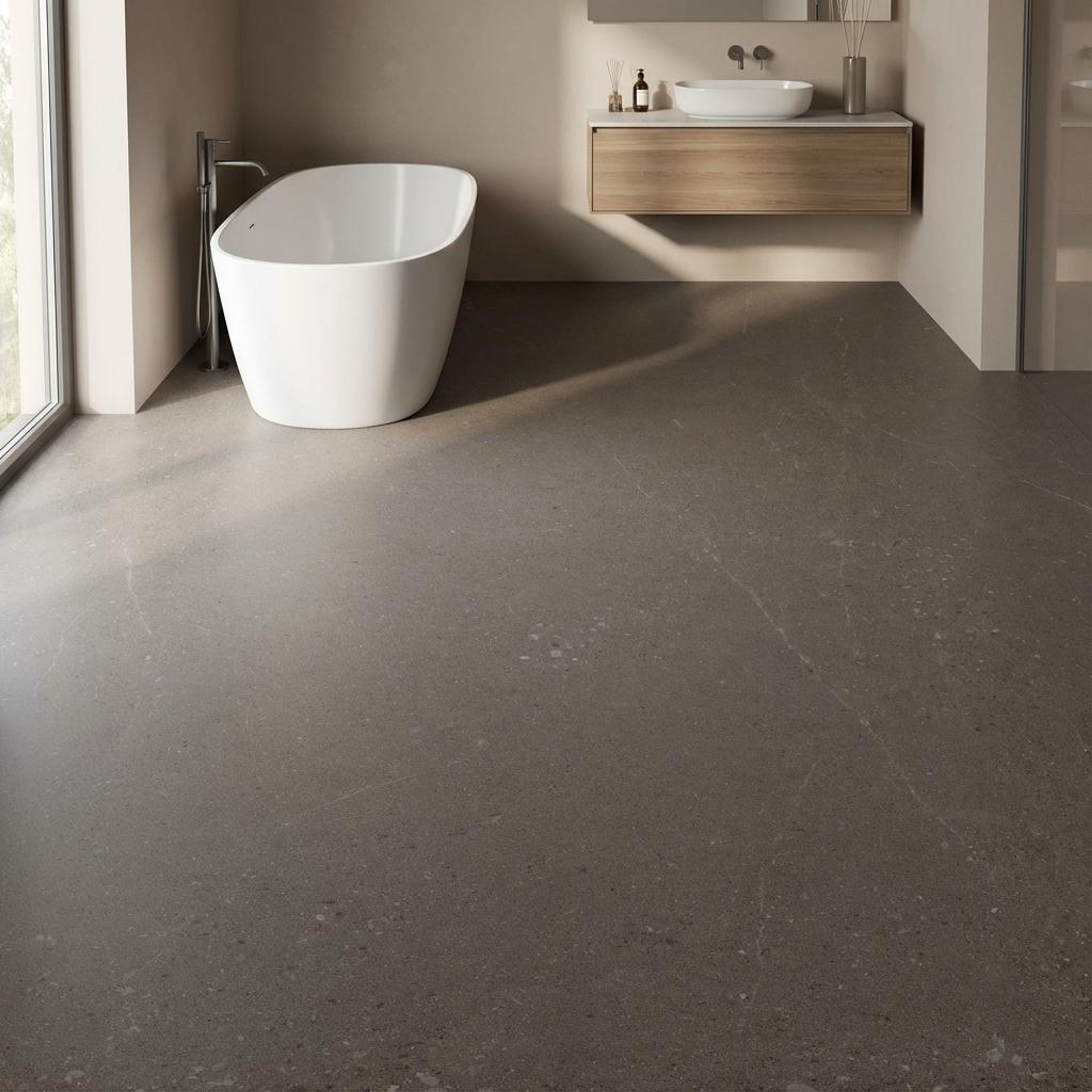 Belmond Walnut, Grey, Stone, Tiles -, 4 x 2 ft, 8.5 mm