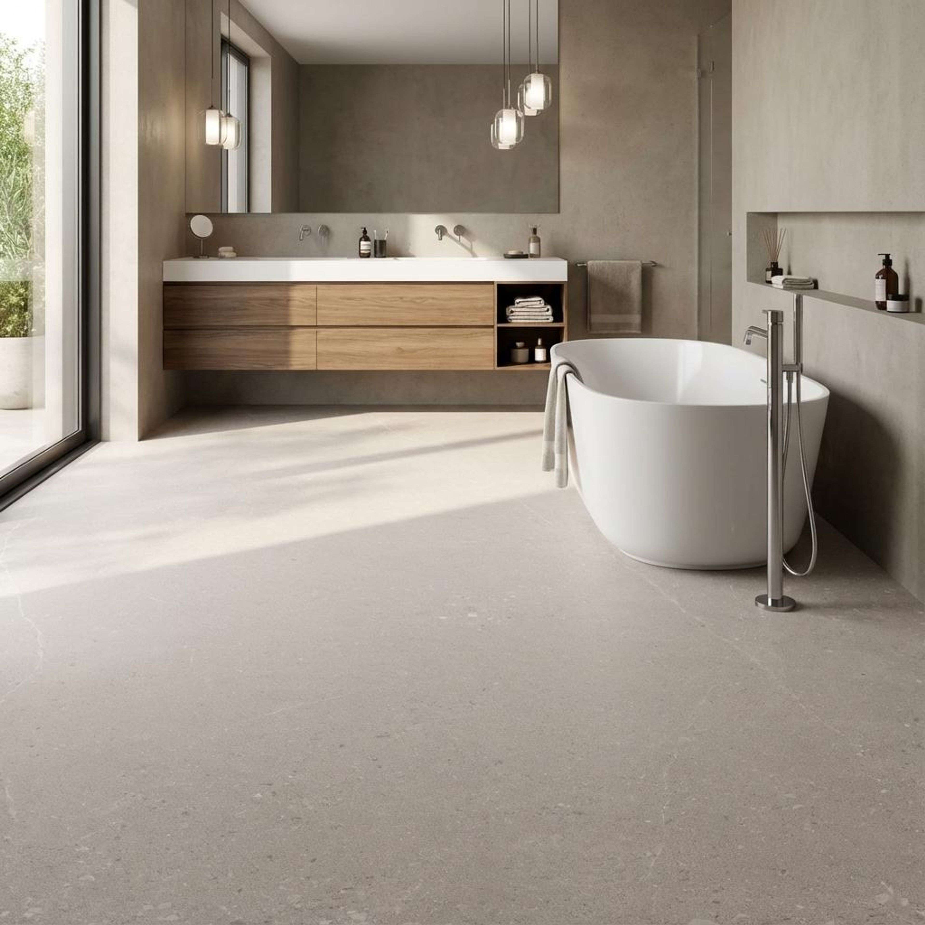 Belmond Pearl, Beige, Stone, Tiles -, 4 x 2 ft, 8.5 mm