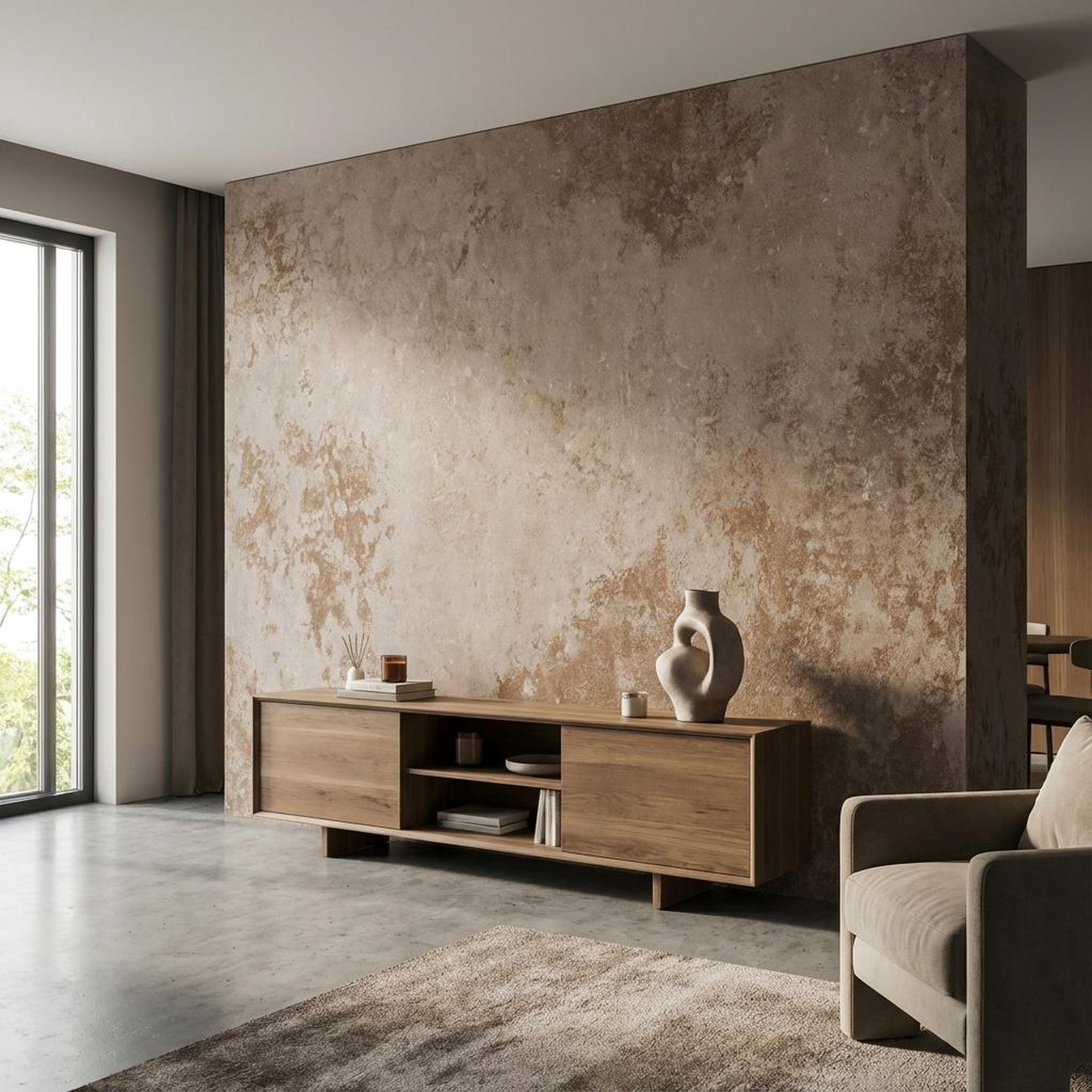 Arfine Clay, Medium Grey, Stone, Tiles - Vitrified - Full Body, 2 x 2 ft, 8.8 mm