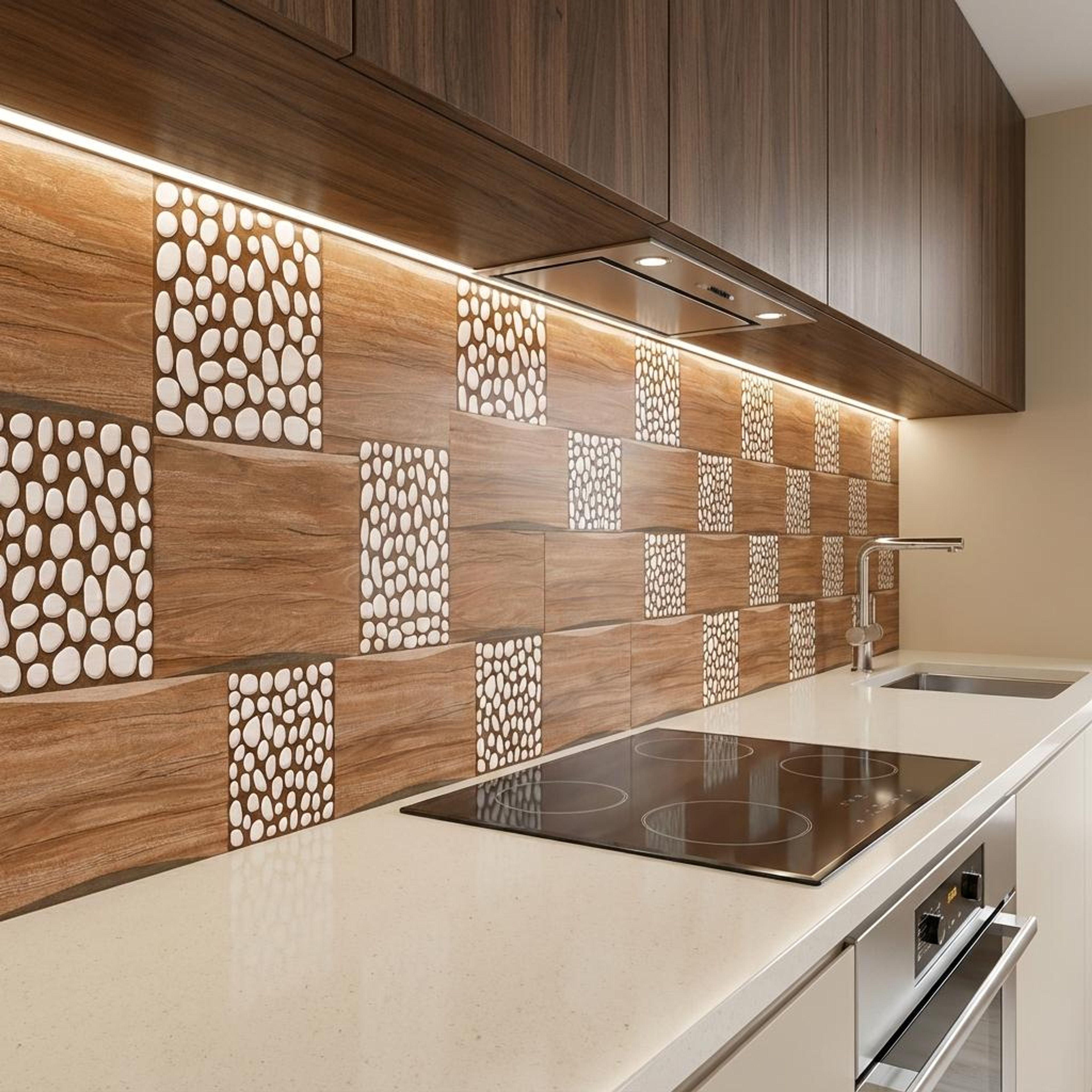 Glomat Cocoa, Brown, Printed, Tiles - Vitrified - Full Body, 1 x 1 ft, 9 mm