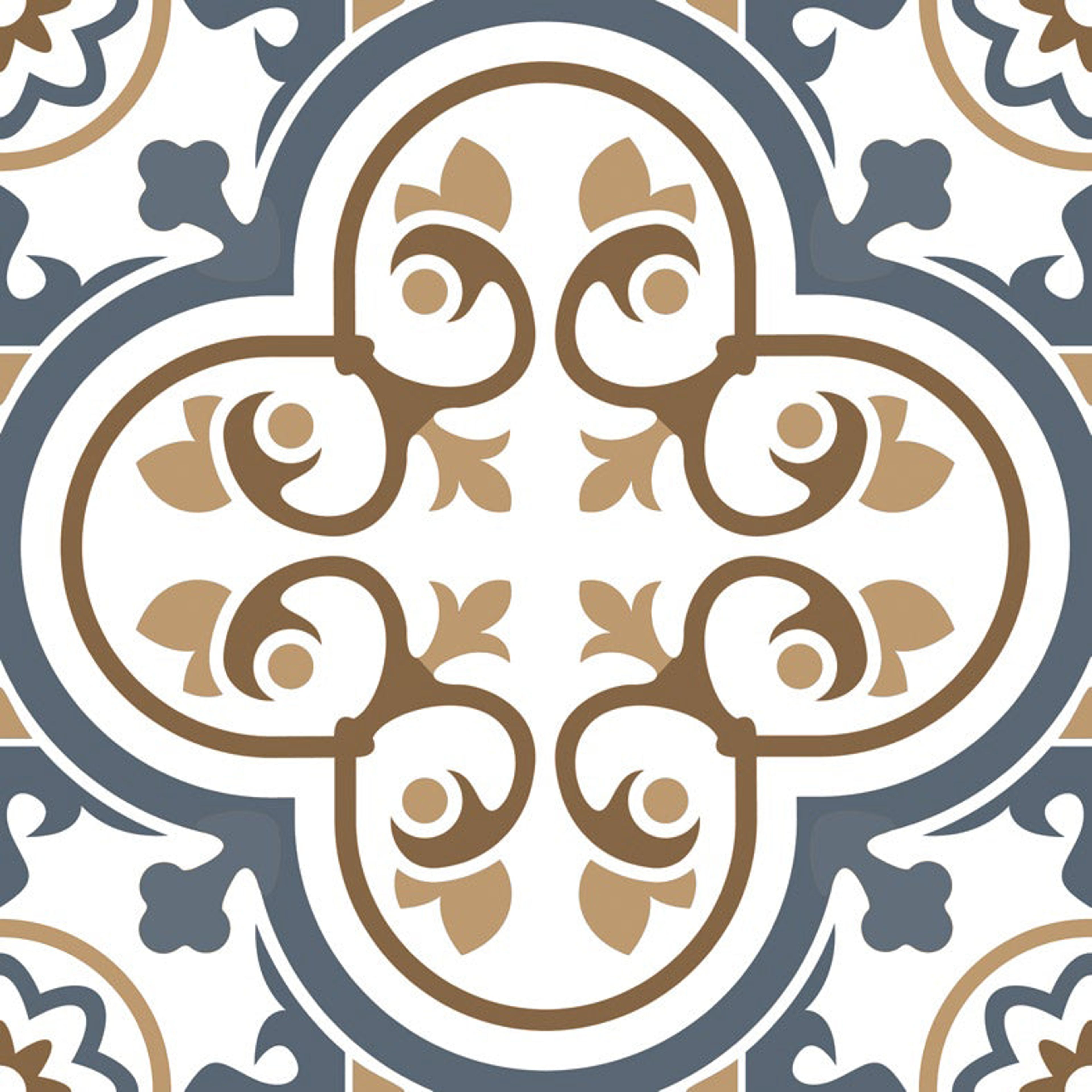 Morocal-231 Artistic, Cream, Printed, Tiles - Vitrified - Full Body, 1 x 1 ft, 9 mm