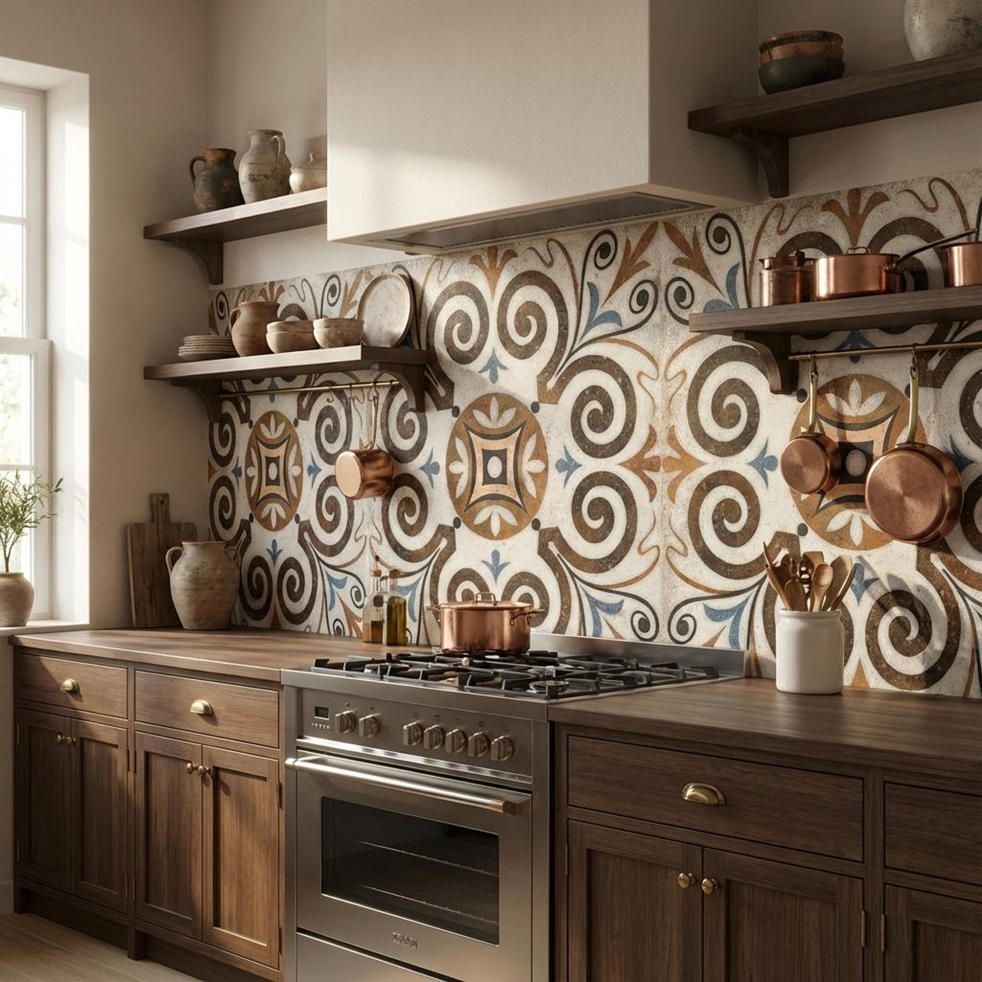 Heritage Brown Artistic, Terracotta, Printed, Tiles - Vitrified - Full Body, 2 x 2 ft, 9 mm