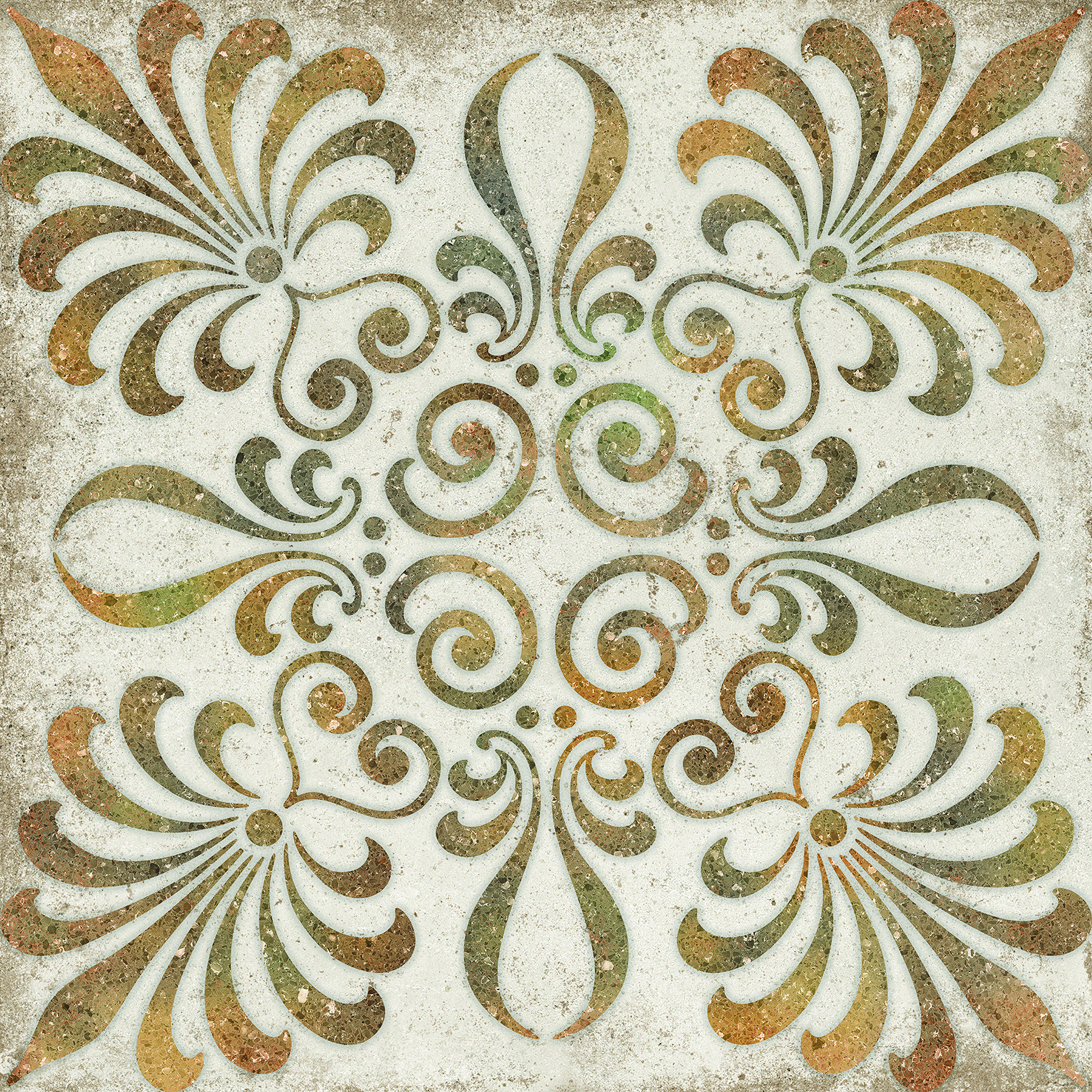 Botanic Pine Cone Designer, Beige, Printed, Tiles - Vitrified - Full Body, 2 x 2 ft, 9 mm