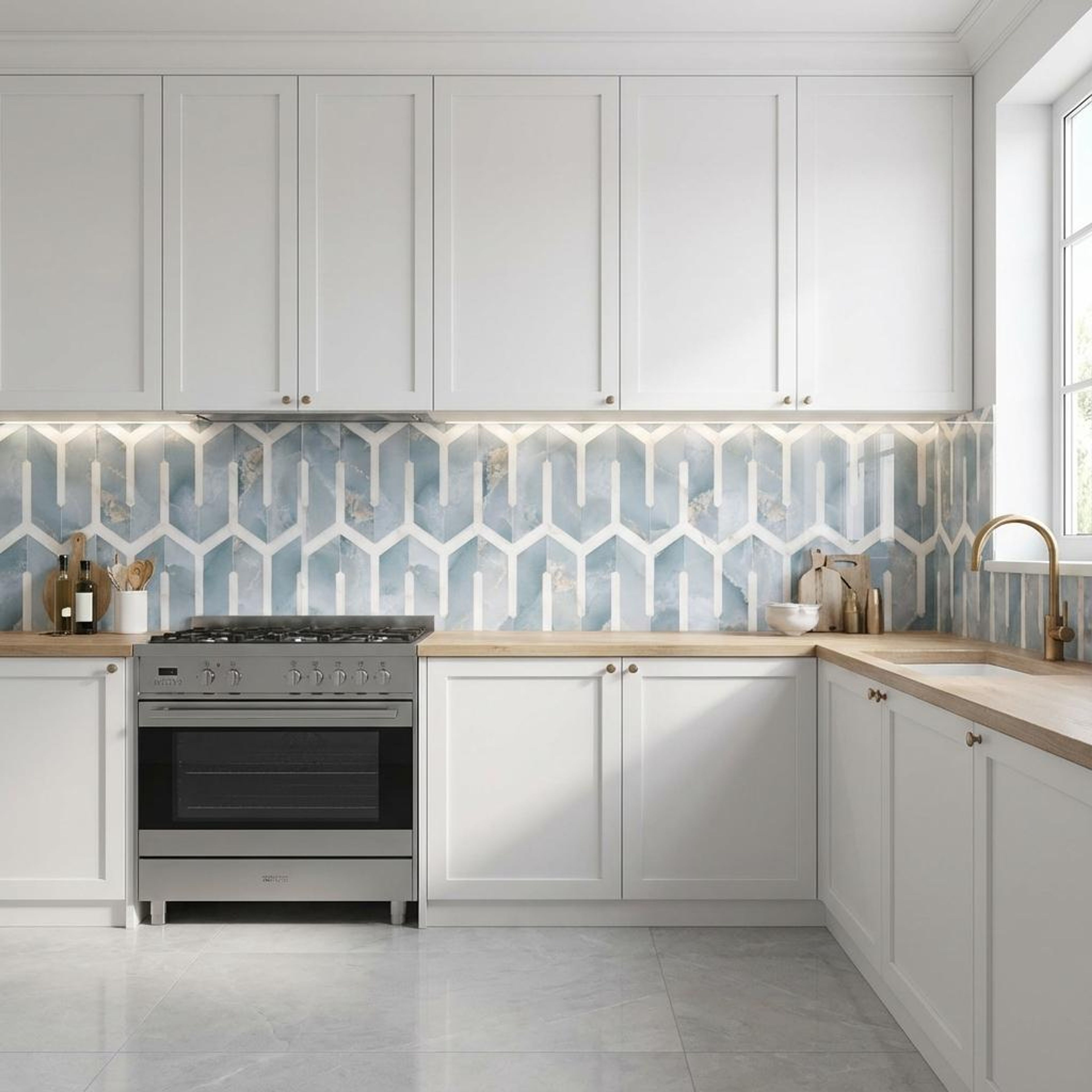 Elegant 27057 HL, Light Grey, Patterned, Tiles - Vitrified - Full Body, 2 x 1 ft, 9 mm