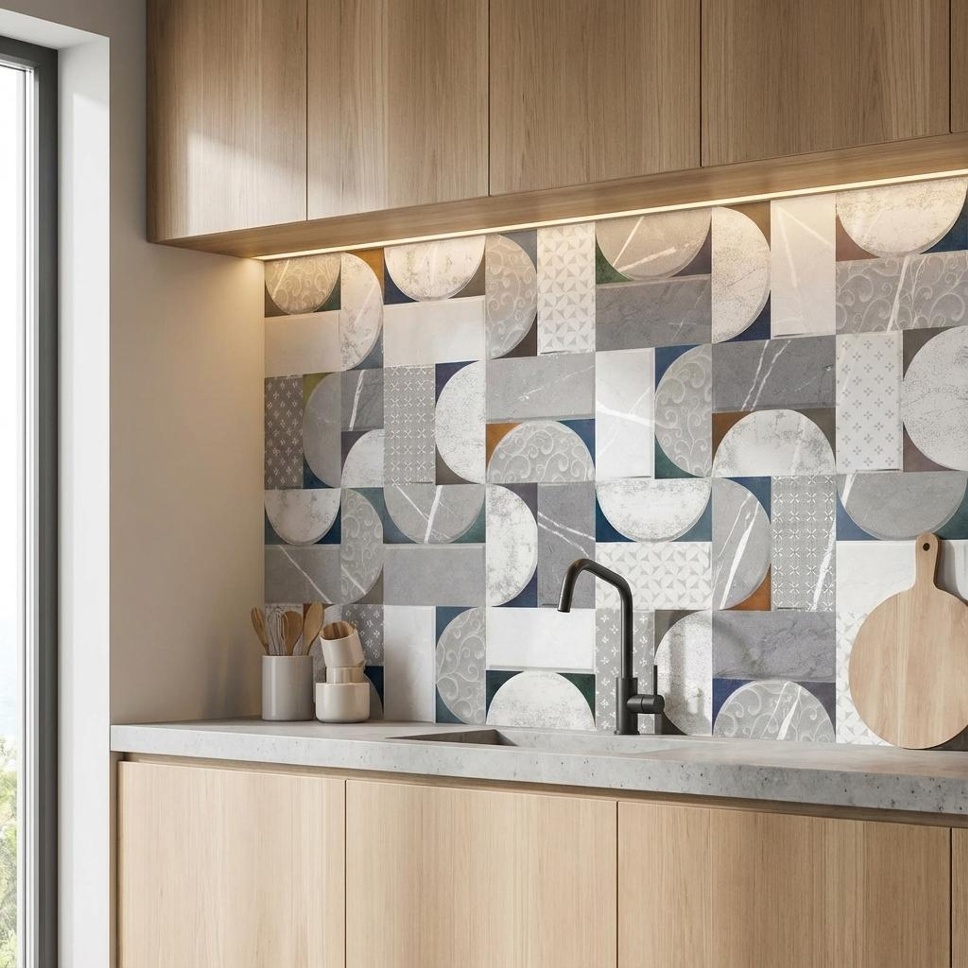 Elegant 25130 HL, Light Grey, Patterned, Tiles - Vitrified - Full Body, 2 x 1 ft, 9 mm