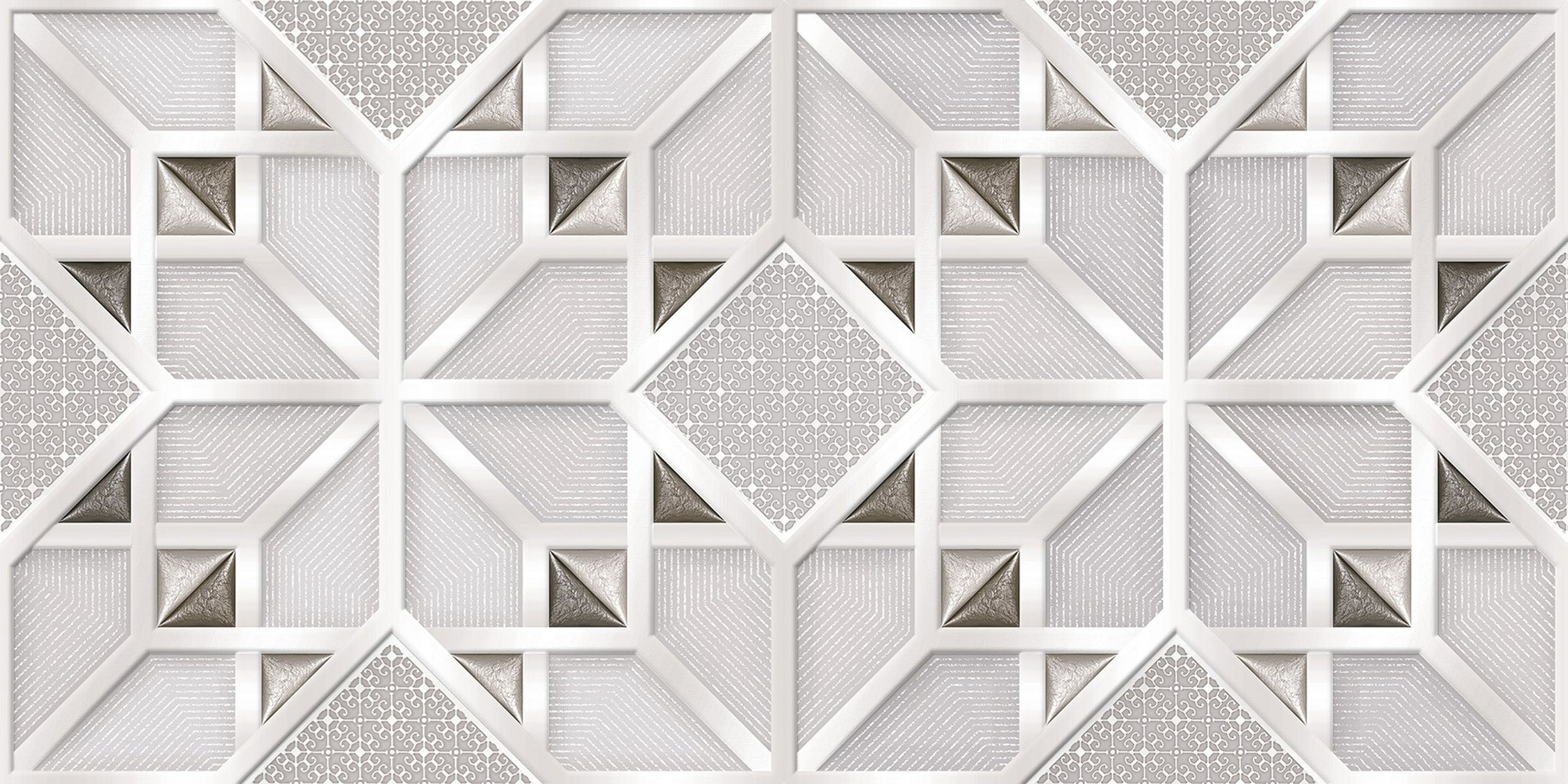 Elegant 25049 HL 2, Light Grey, Patterned, Tiles - Vitrified - Full Body, 2 x 1 ft, 9 mm