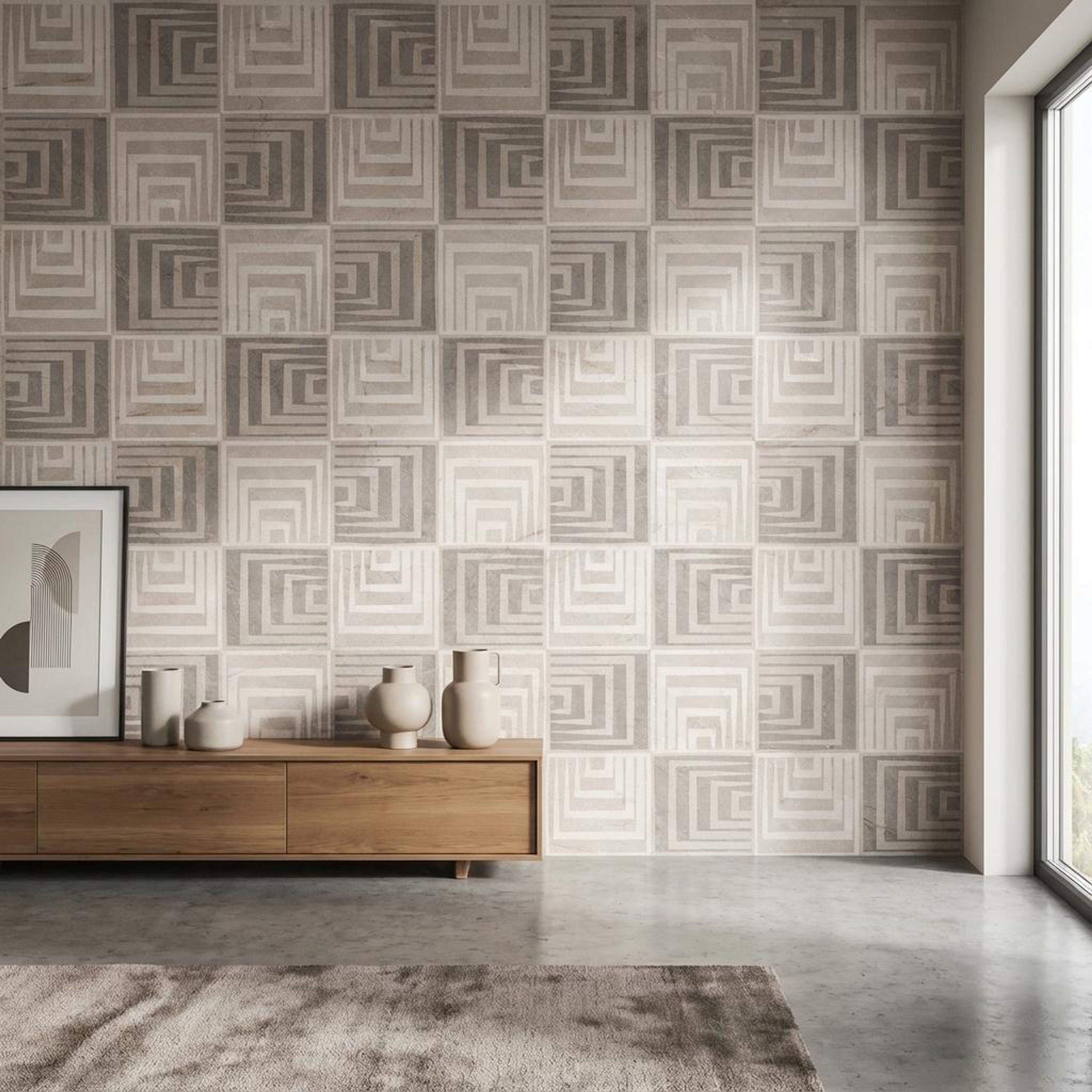 Refined Caliza Soft Amber, Cream, Patterned, Tiles - Vitrified - Full Body, 4 x 2 ft, 9 mm