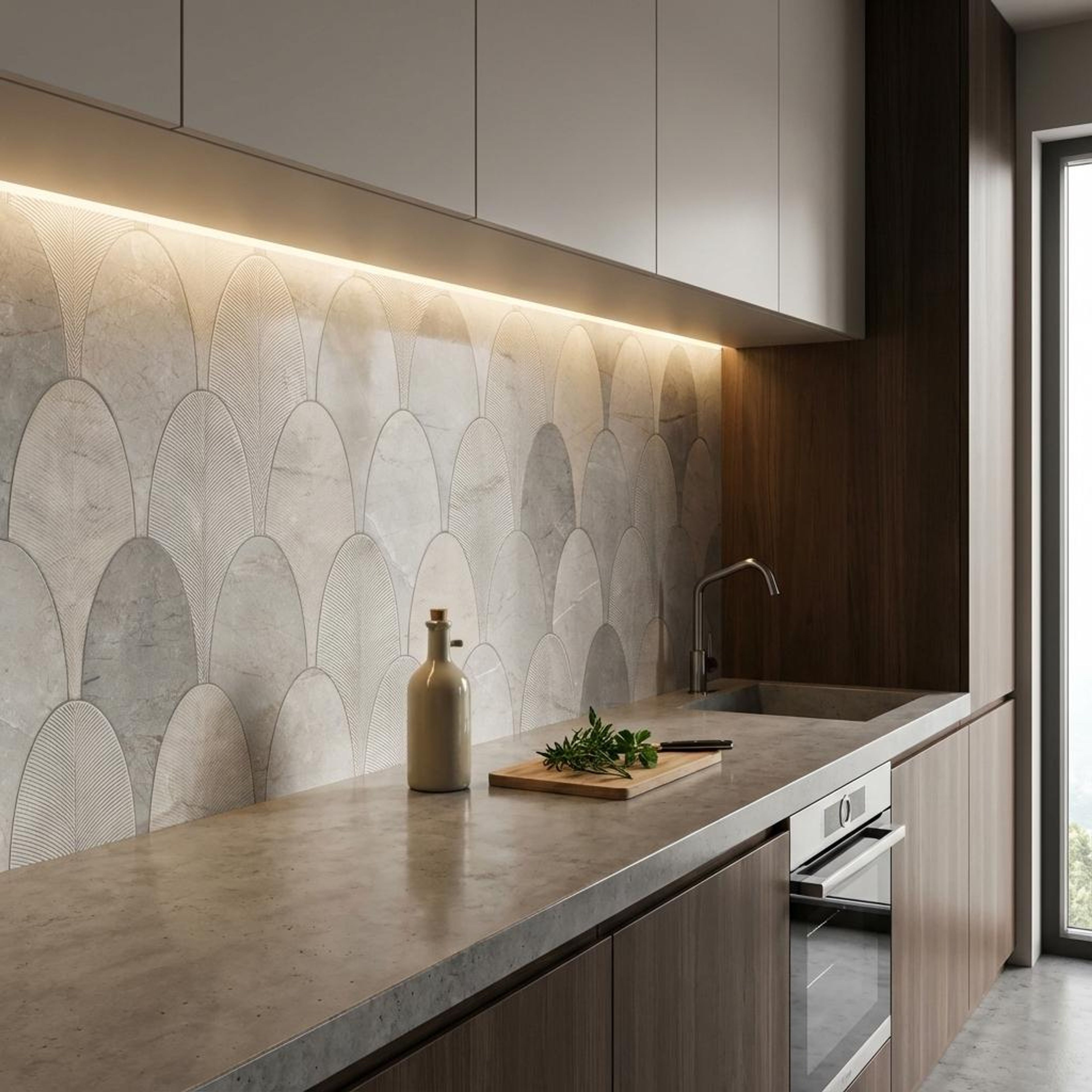Refined Caliza Pista, Beige, Patterned, Tiles - Vitrified - Full Body, 4 x 2 ft, 9 mm