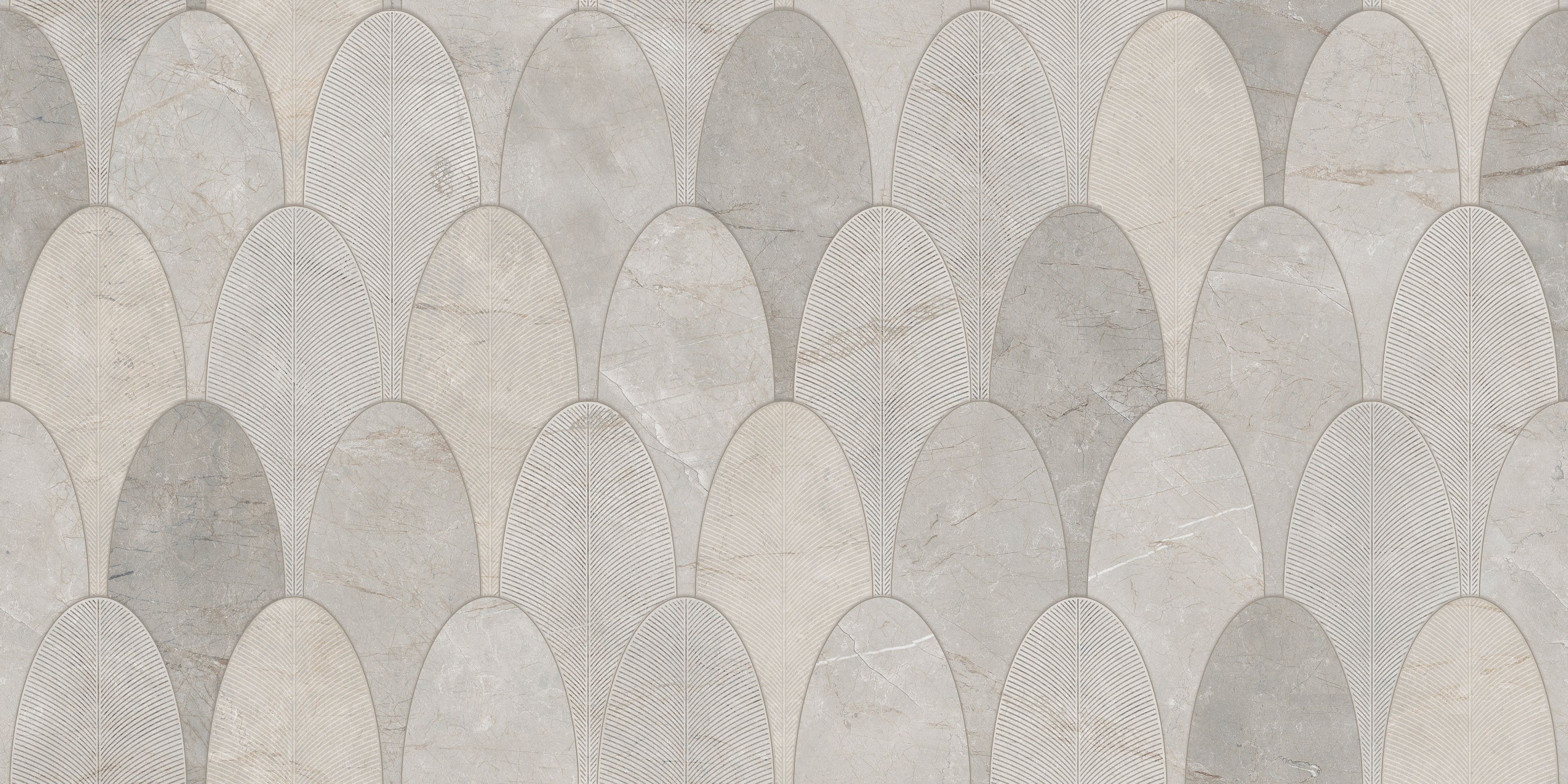 Refined Caliza Pista, Beige, Patterned, Tiles - Vitrified - Full Body, 4 x 2 ft, 9 mm