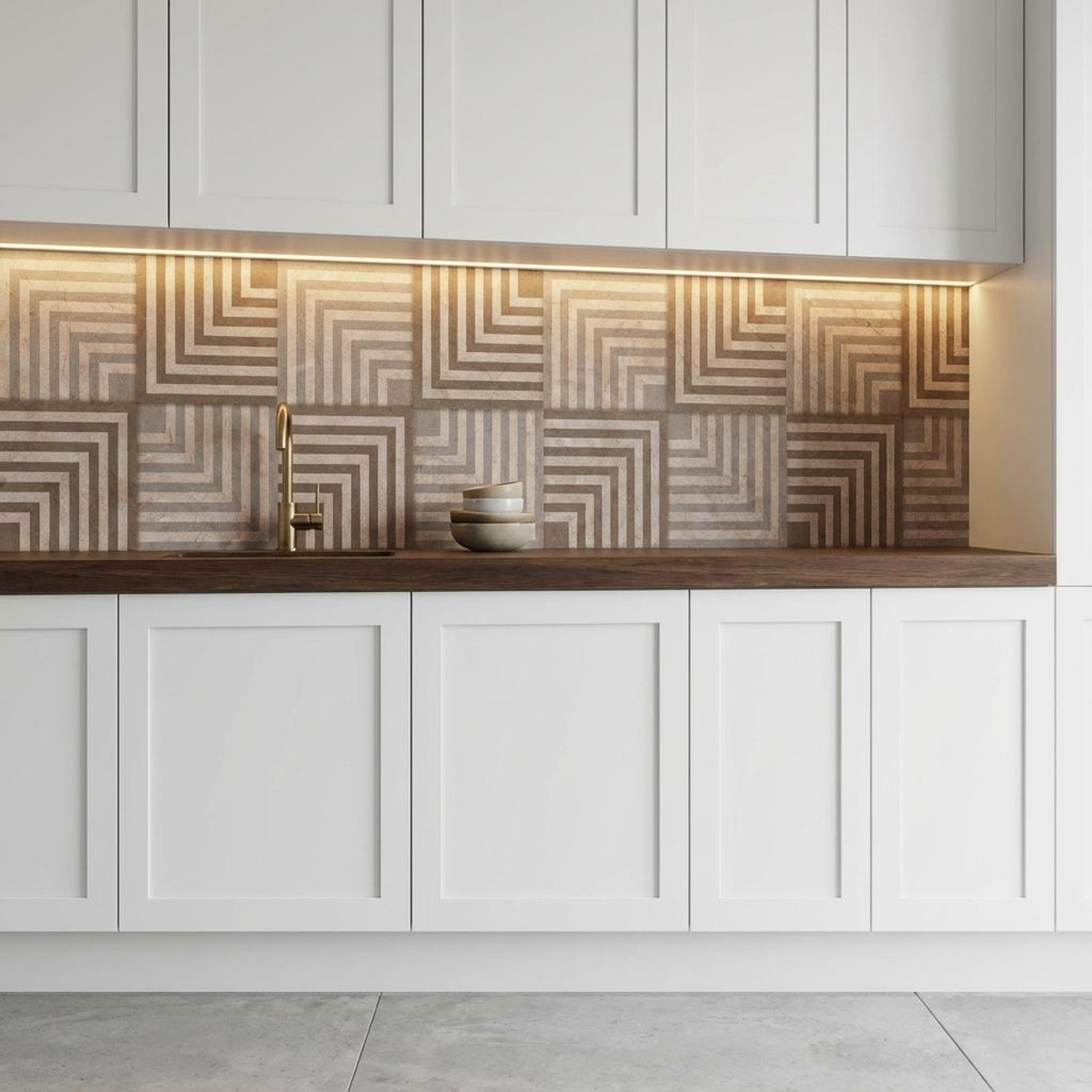 Elegant Russet Camel, Medium Grey, Patterned, Tiles - Vitrified - Full Body, 4 x 2 ft, 9 mm