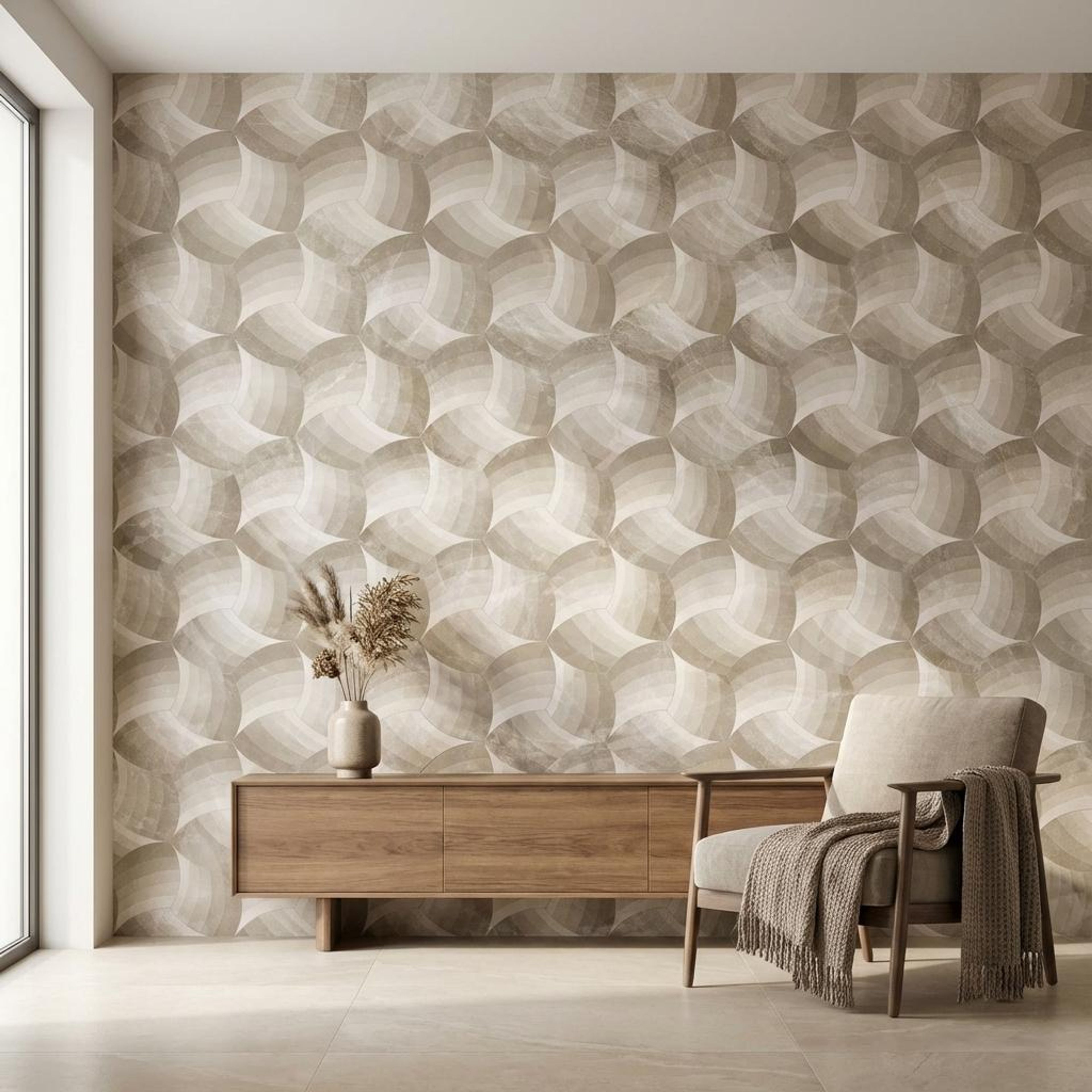 Refined Onyx Mint, Beige, Patterned, Tiles - Vitrified - Full Body, 4 x 2 ft, 9 mm