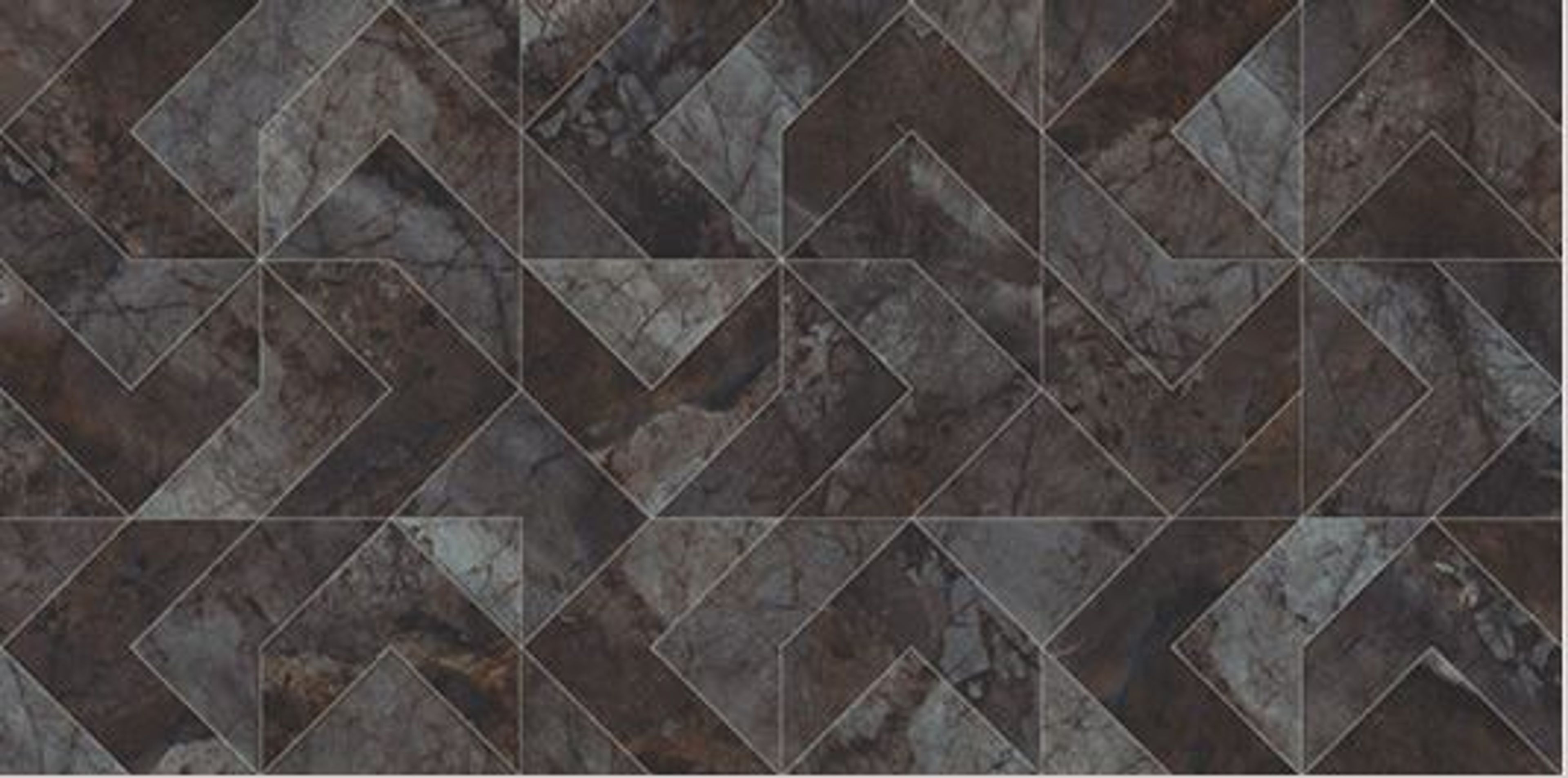 Elegant Lusso Coffee, Charcoal, Patterned, Tiles - Vitrified - Full Body, 4 x 2 ft, 9 mm