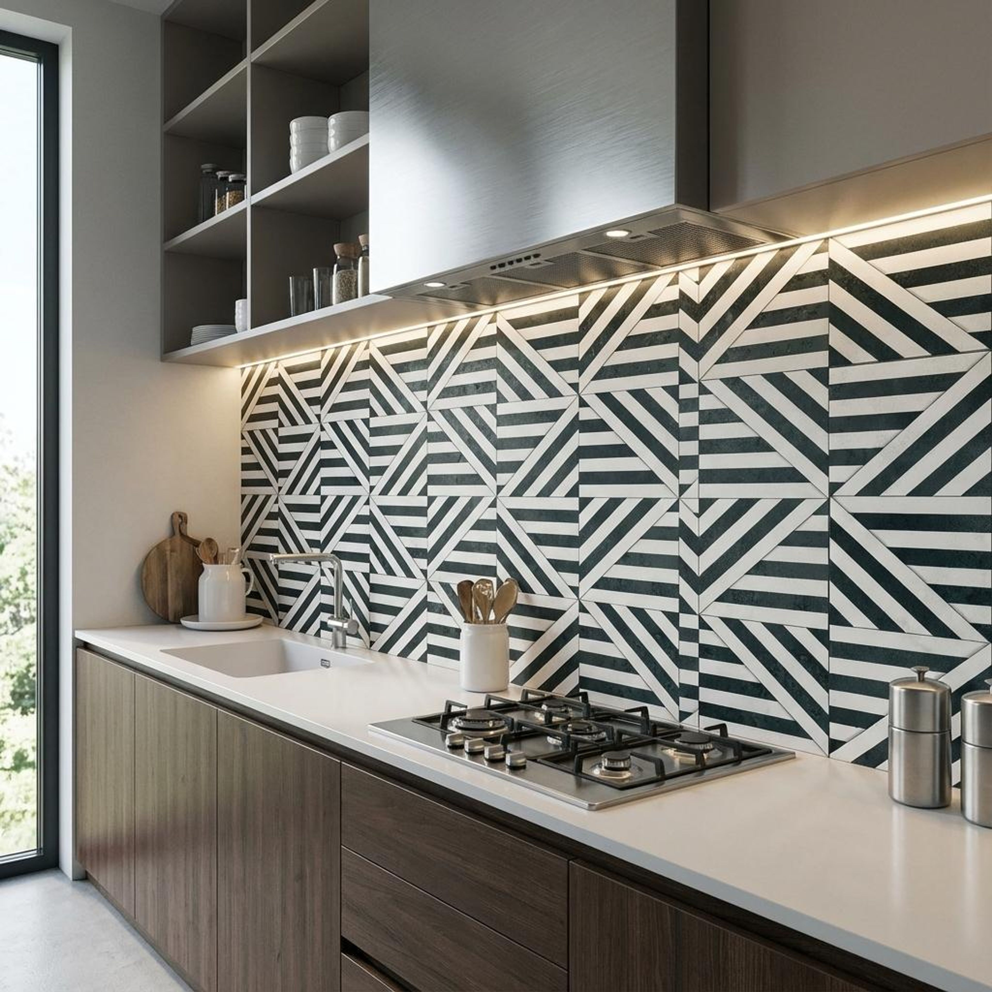 Sigma Bianco Ornament, Medium Grey, Patterned, Tiles - Vitrified - Full Body, 4 x 2 ft, 9 mm