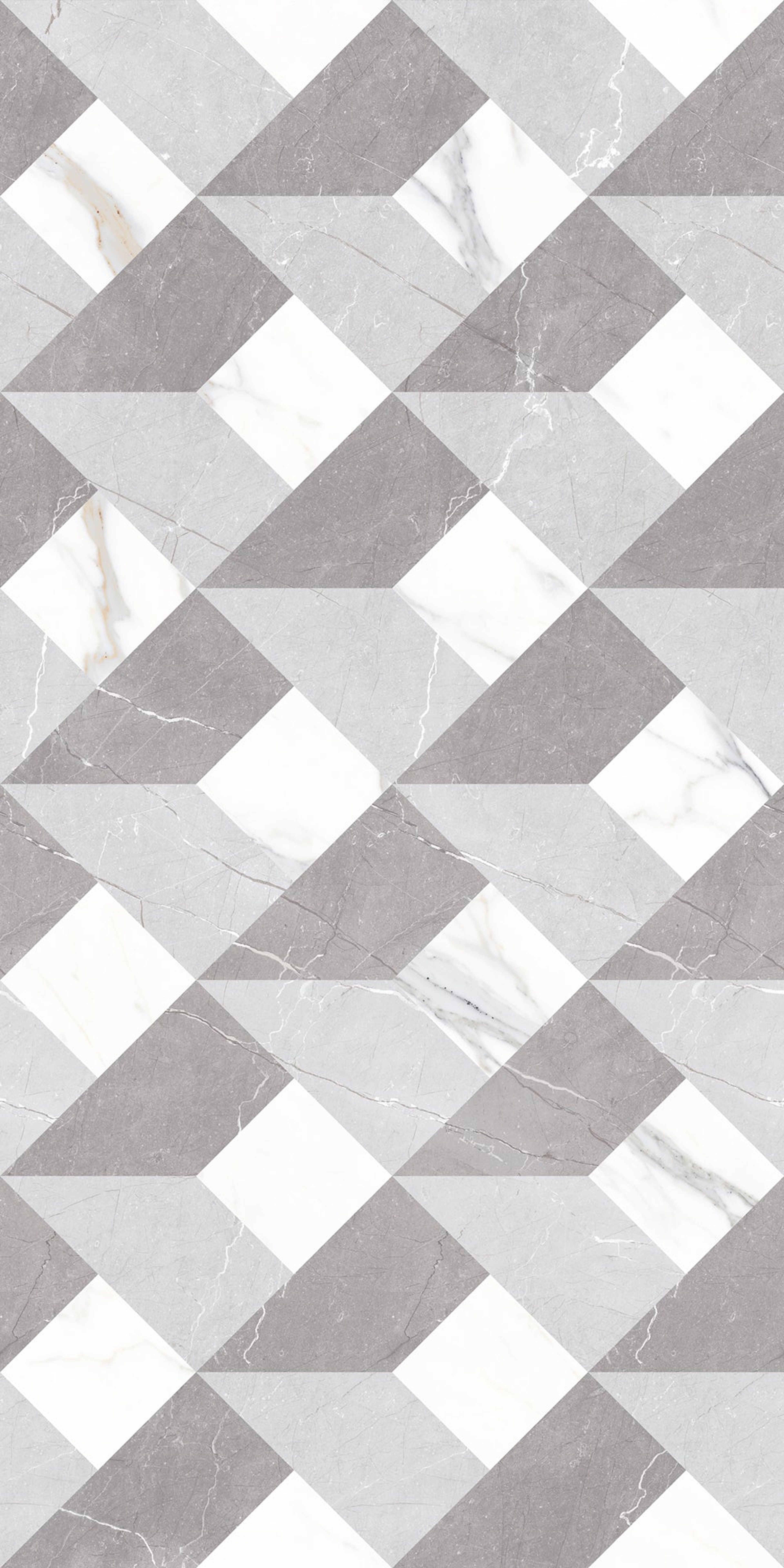 Tuscan Sterling Noir Heritage, Light Grey, Patterned, Tiles - Ceramic, 4 x 2 ft, 8.5 mm