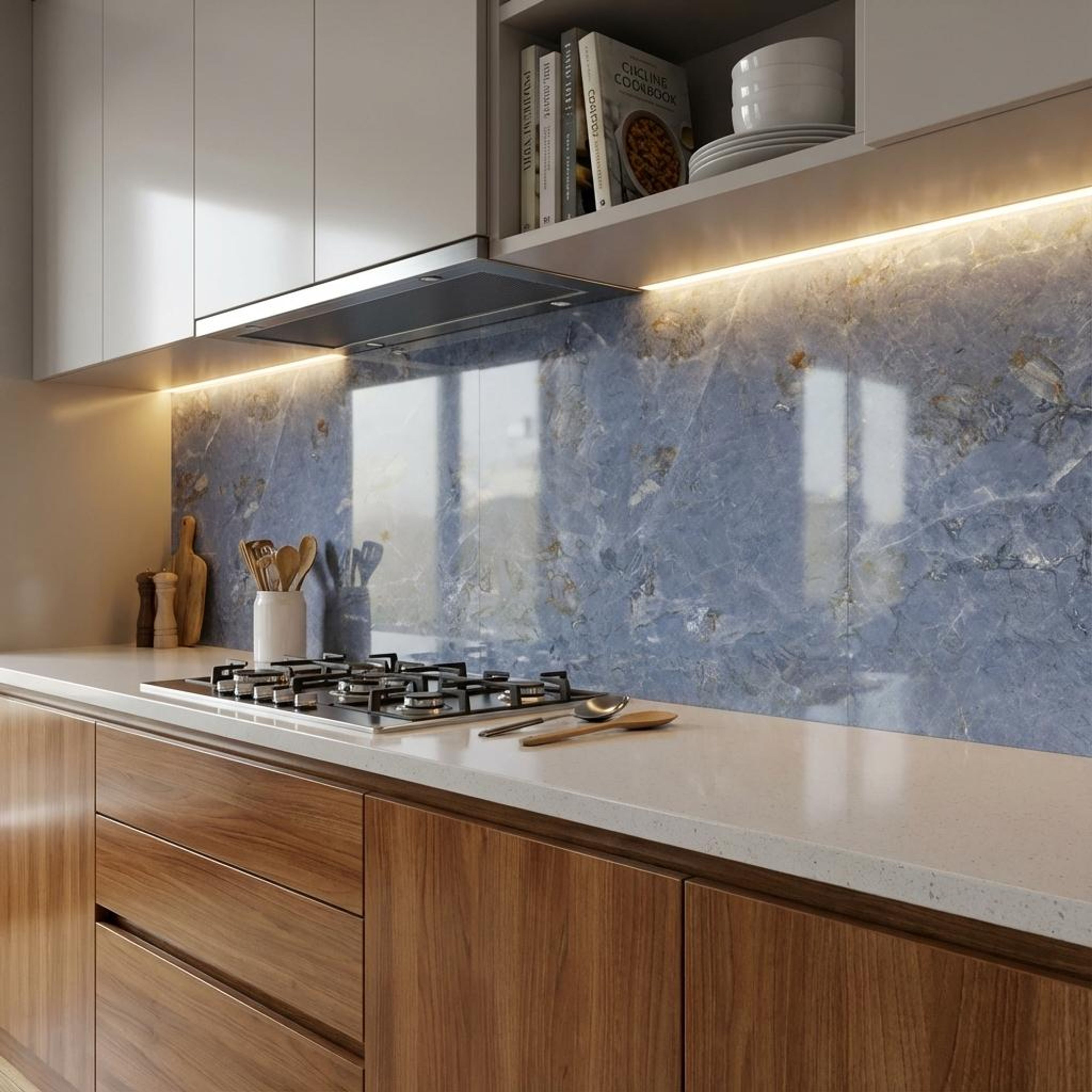 Nexus Azul, Light Grey, Marble, Tiles - Ceramic, 4 x 2 ft, 8.5 mm