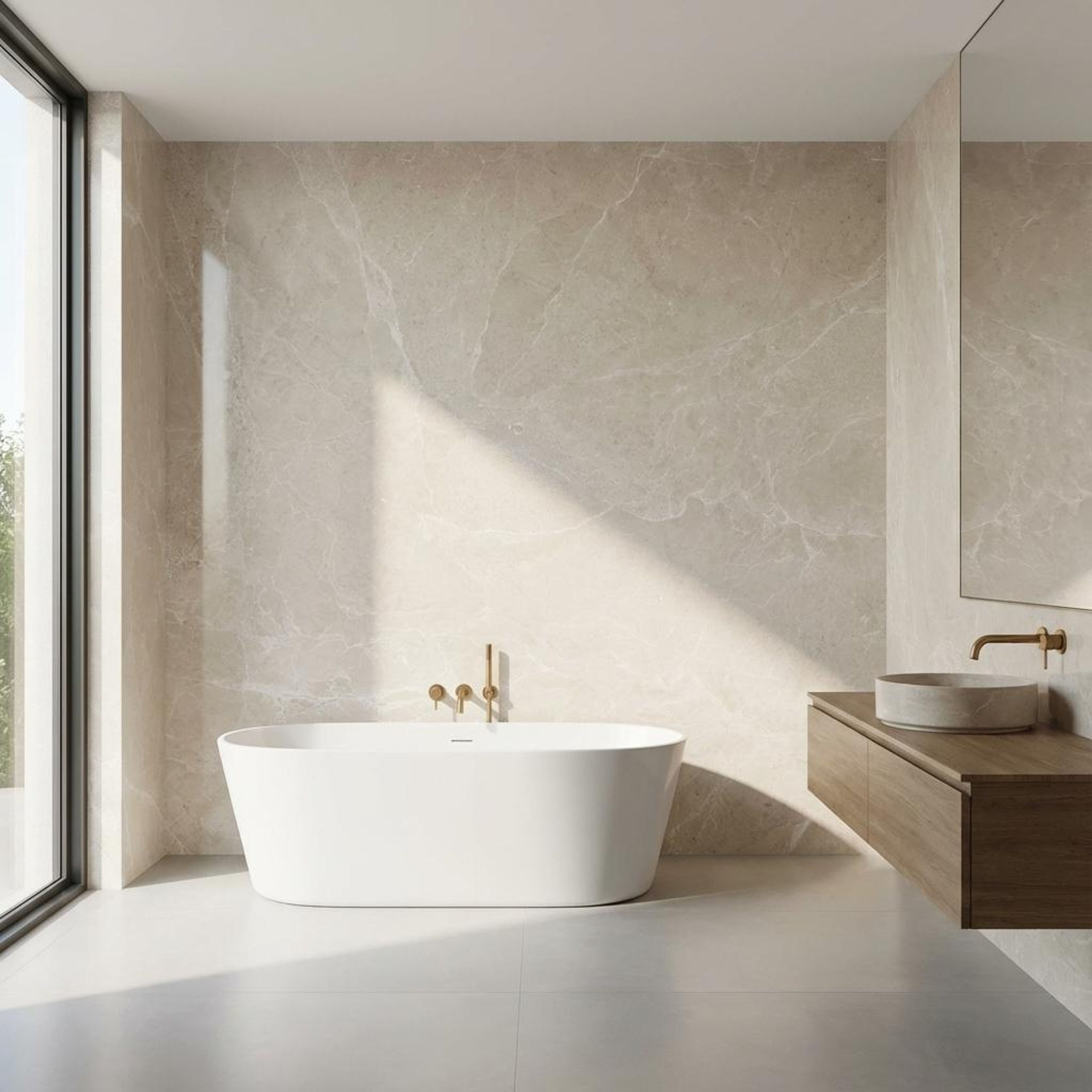 Linsey Spring, Beige, Marble, Tiles - Vitrified - Full Body, 4 x 2 ft, 9 mm