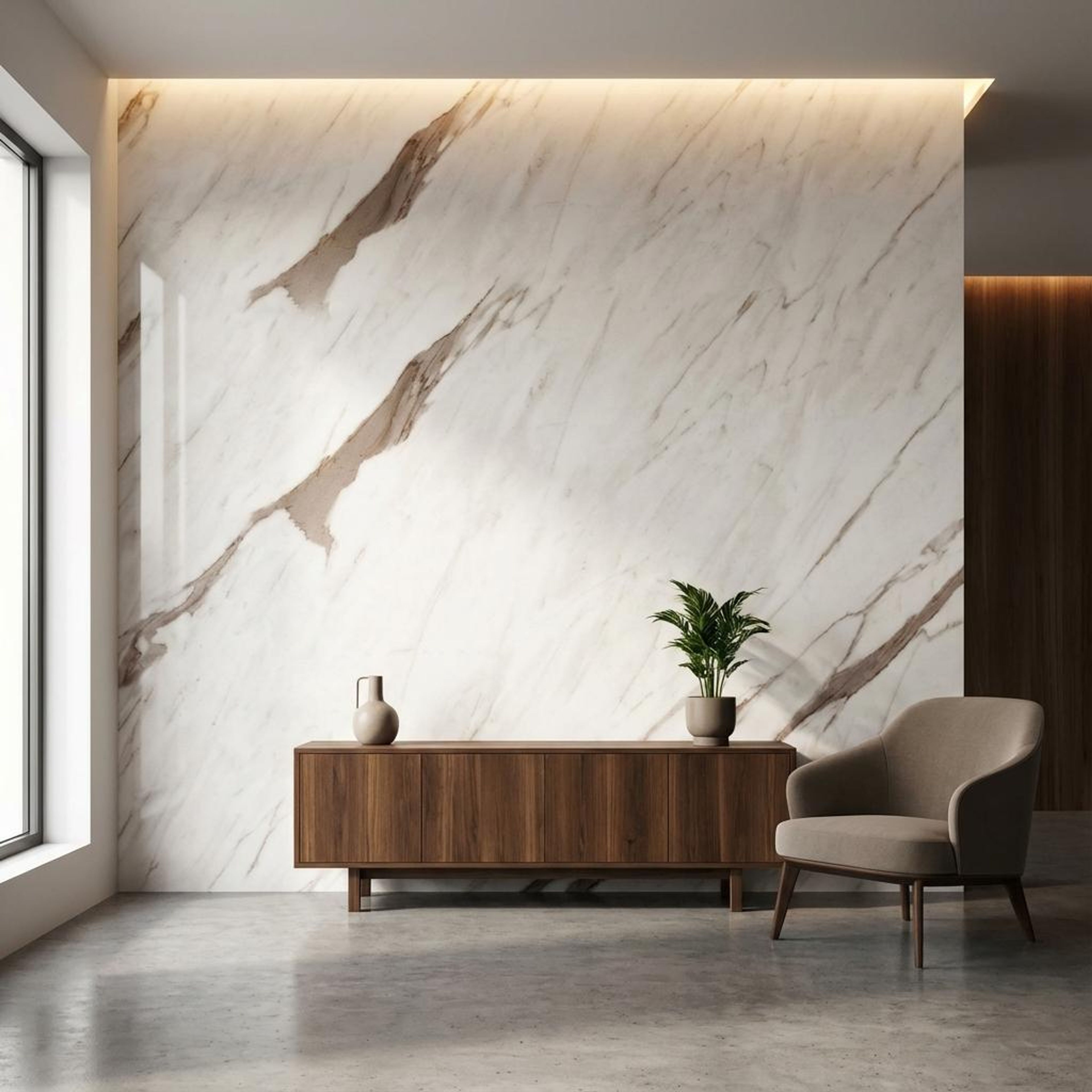 Calacatta Classico Prestige, Warm White, Marble, Tiles - Vitrified - Full Body, 4 x 2 ft, 9 mm