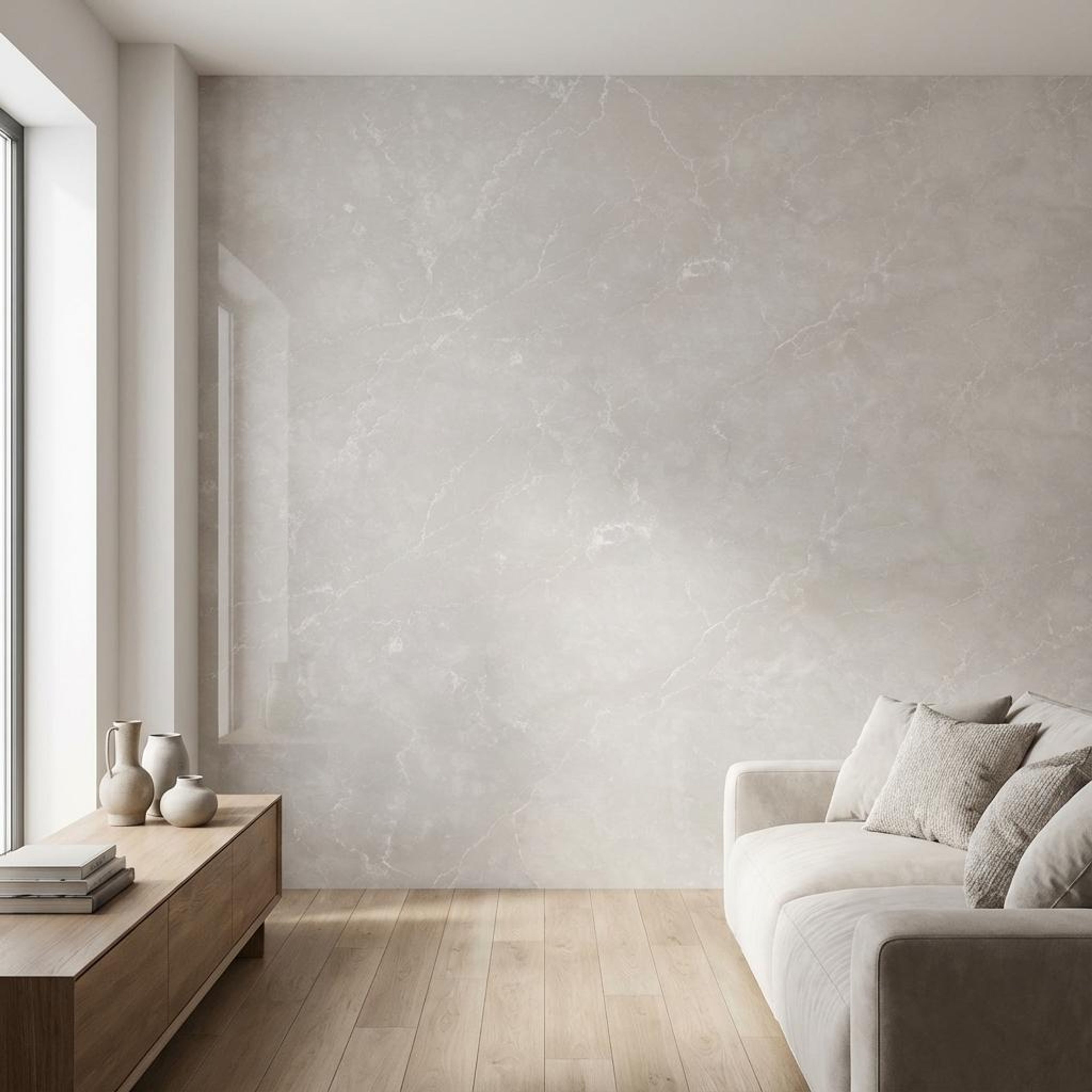 Astrum Smoke, Cream, Marble, Tiles - Vitrified - Full Body, 5 x 2.5 ft, 9 mm