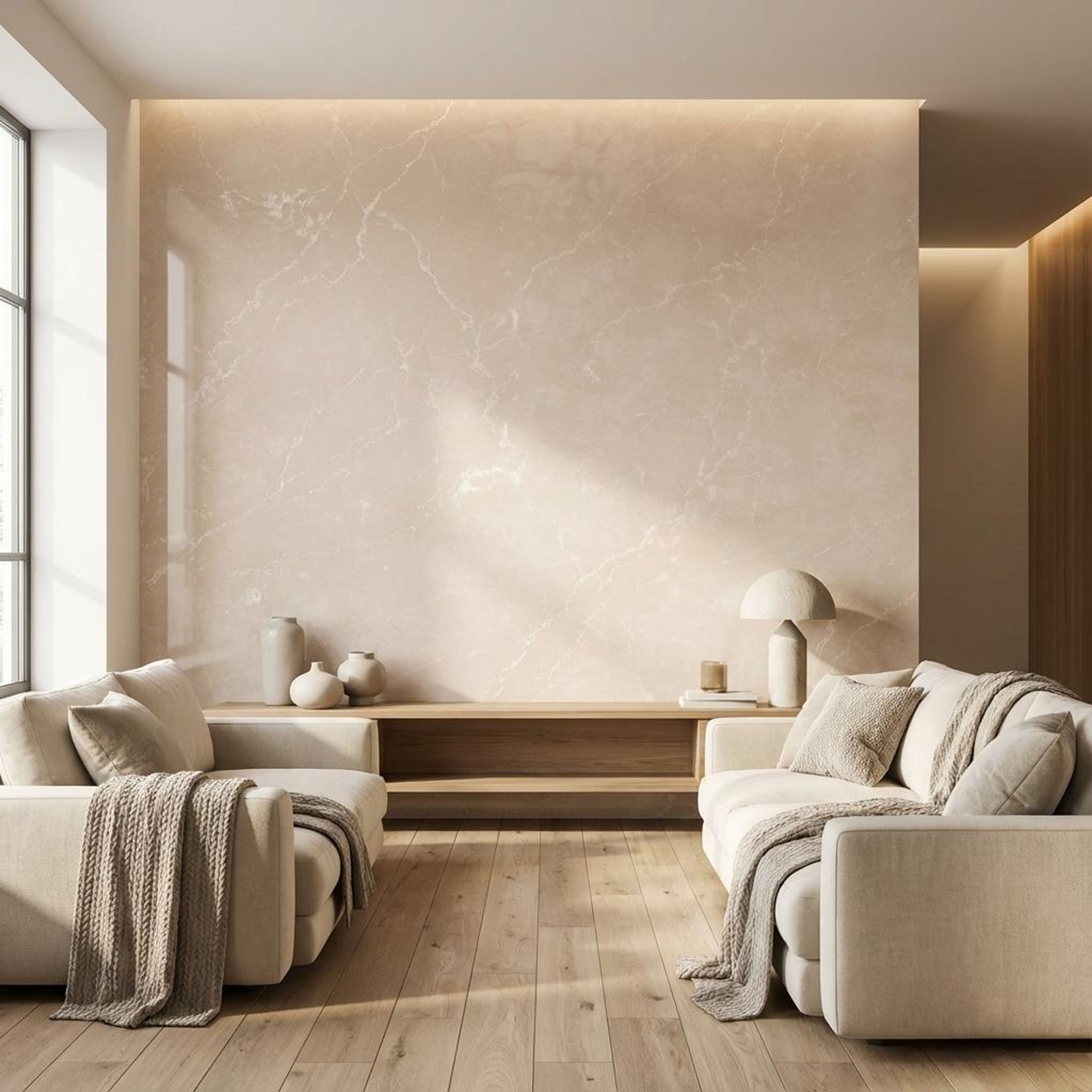 Astrum Beige, Beige, Marble, Tiles - Vitrified - Full Body, 5 x 2.5 ft, 9 mm