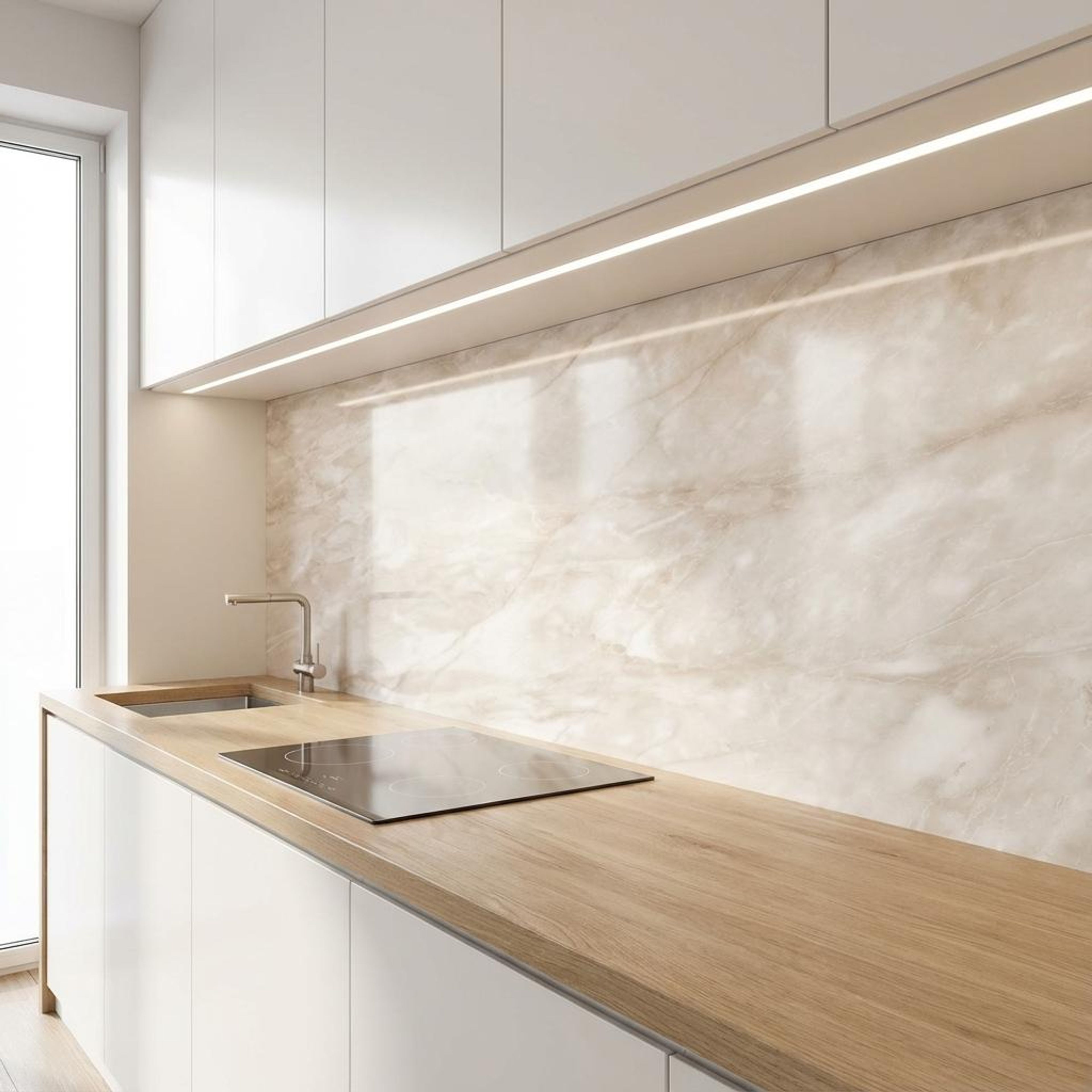 Advik Pearl, Beige, Marble, Tiles - Vitrified - Full Body, 5 x 2.5 ft, 9 mm