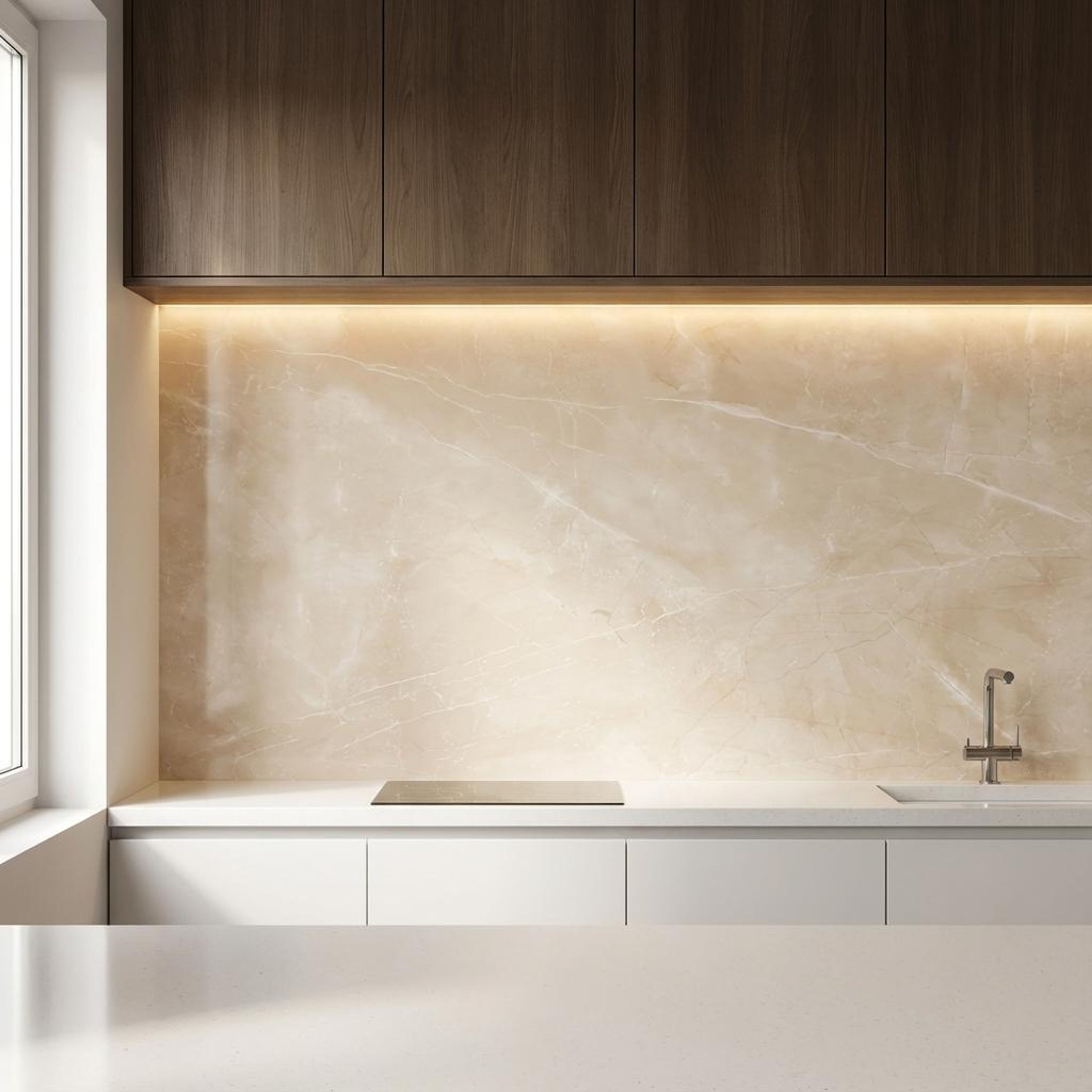 Armani Crème Silk, Warm White, Marble, Tiles - Vitrified - Full Body, 5 x 2.5 ft, 9 mm