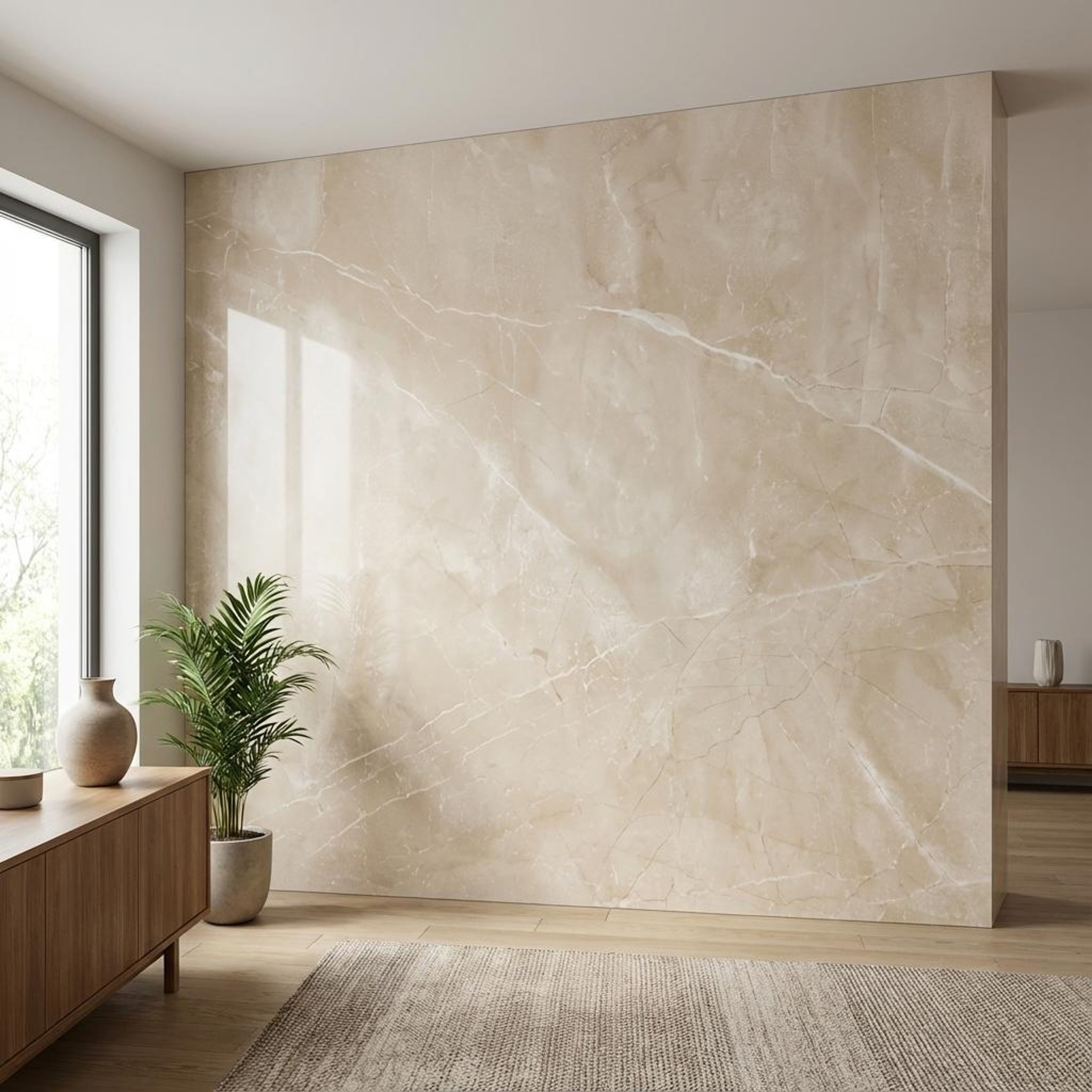 Armani Crème Silk, Warm White, Marble, Tiles - Vitrified - Full Body, 5 x 2.5 ft, 9 mm