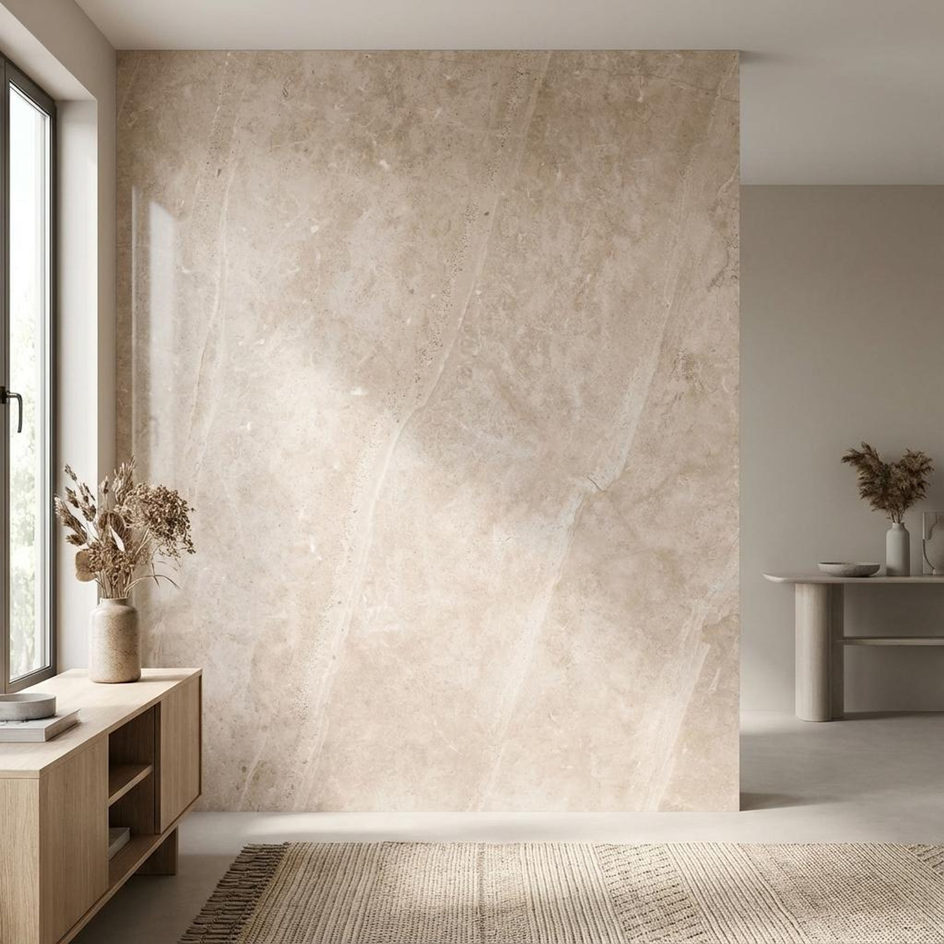 Dexter Beige, Beige, Marble, Tiles - Vitrified - Full Body, 5 x 2.5 ft, 9 mm