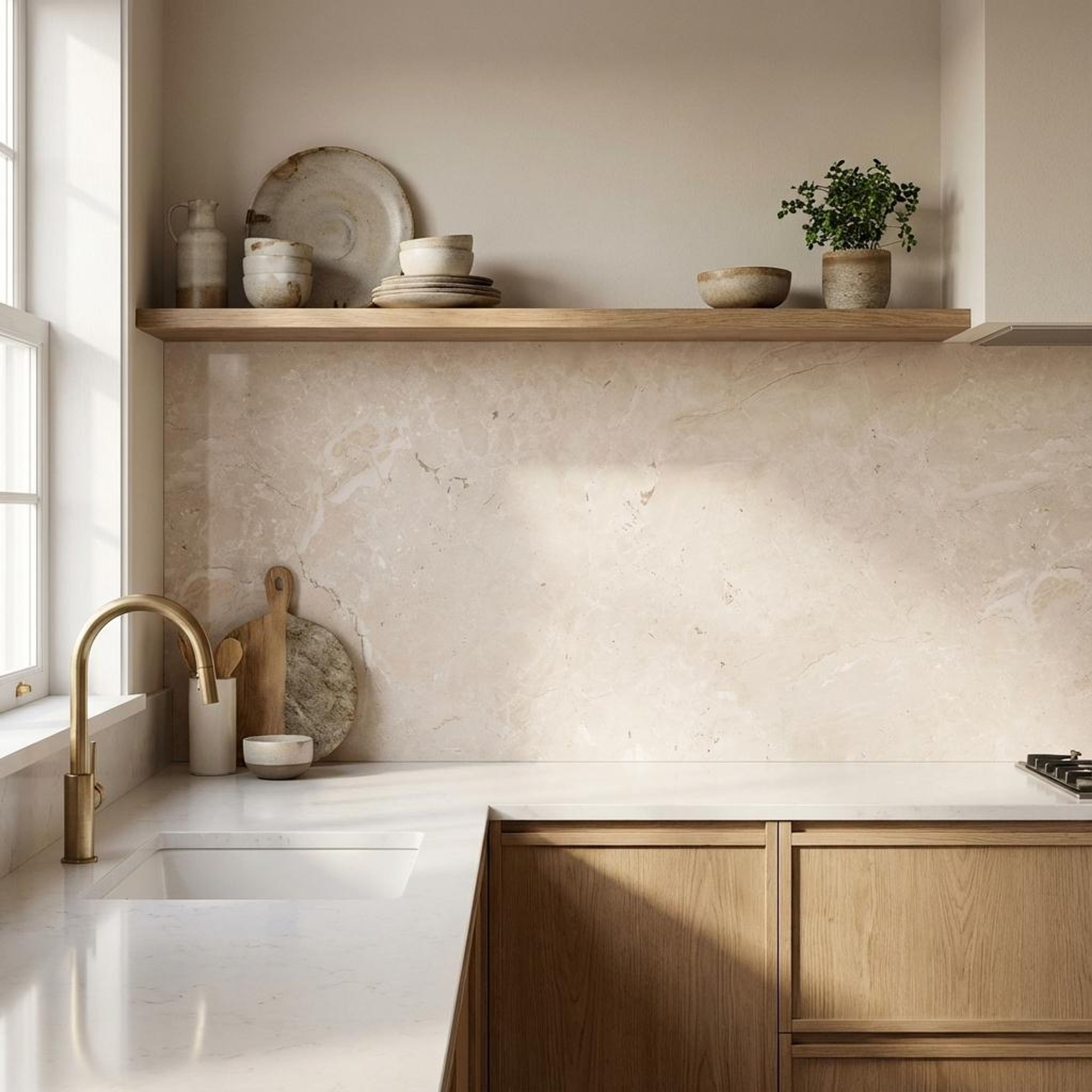 Montana Crème Silk, Beige, Marble, Tiles - Vitrified - Full Body, 5 x 2.5 ft, 9 mm