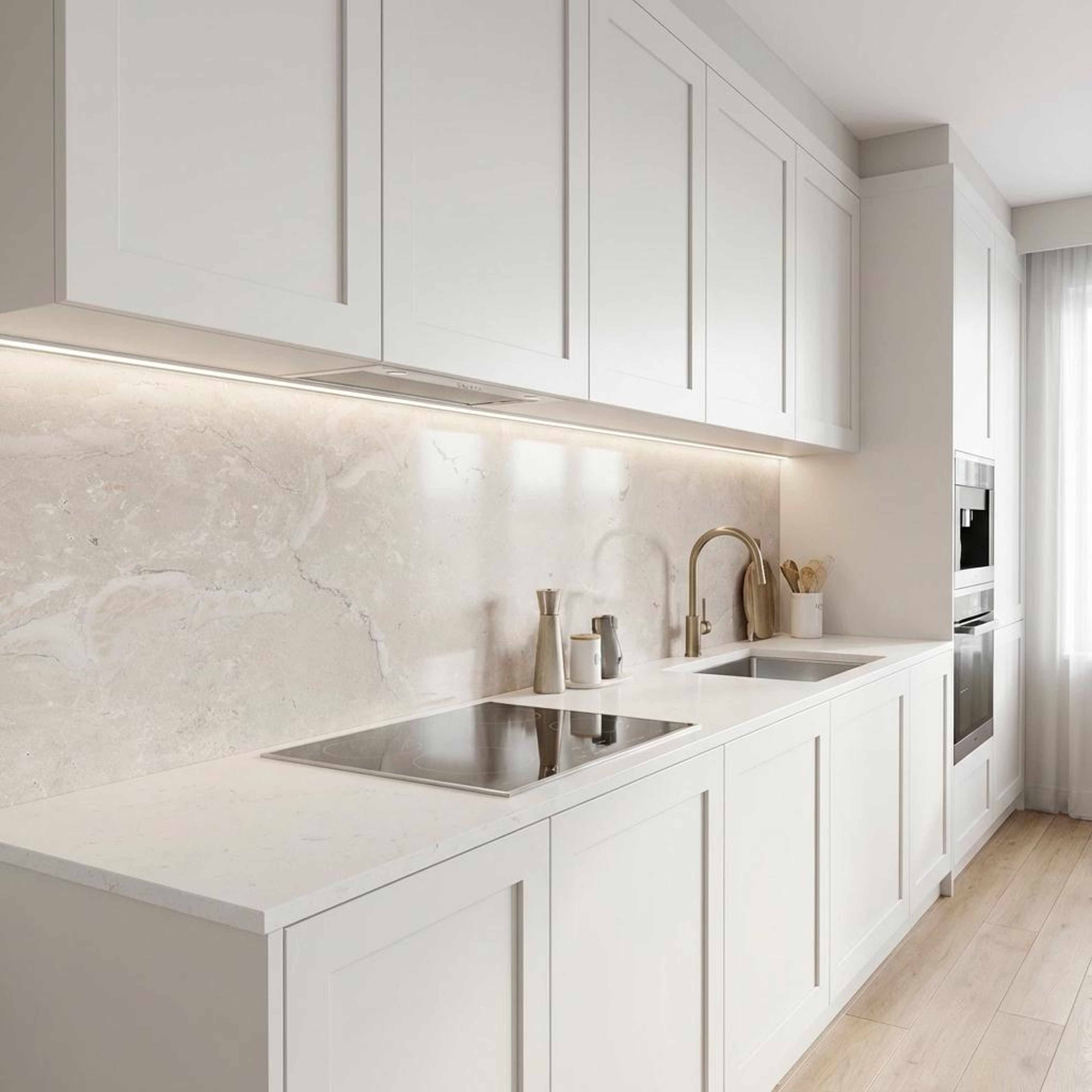 Montana Frost Silk, Beige, Marble, Tiles - Vitrified - Full Body, 5 x 2.5 ft, 9 mm