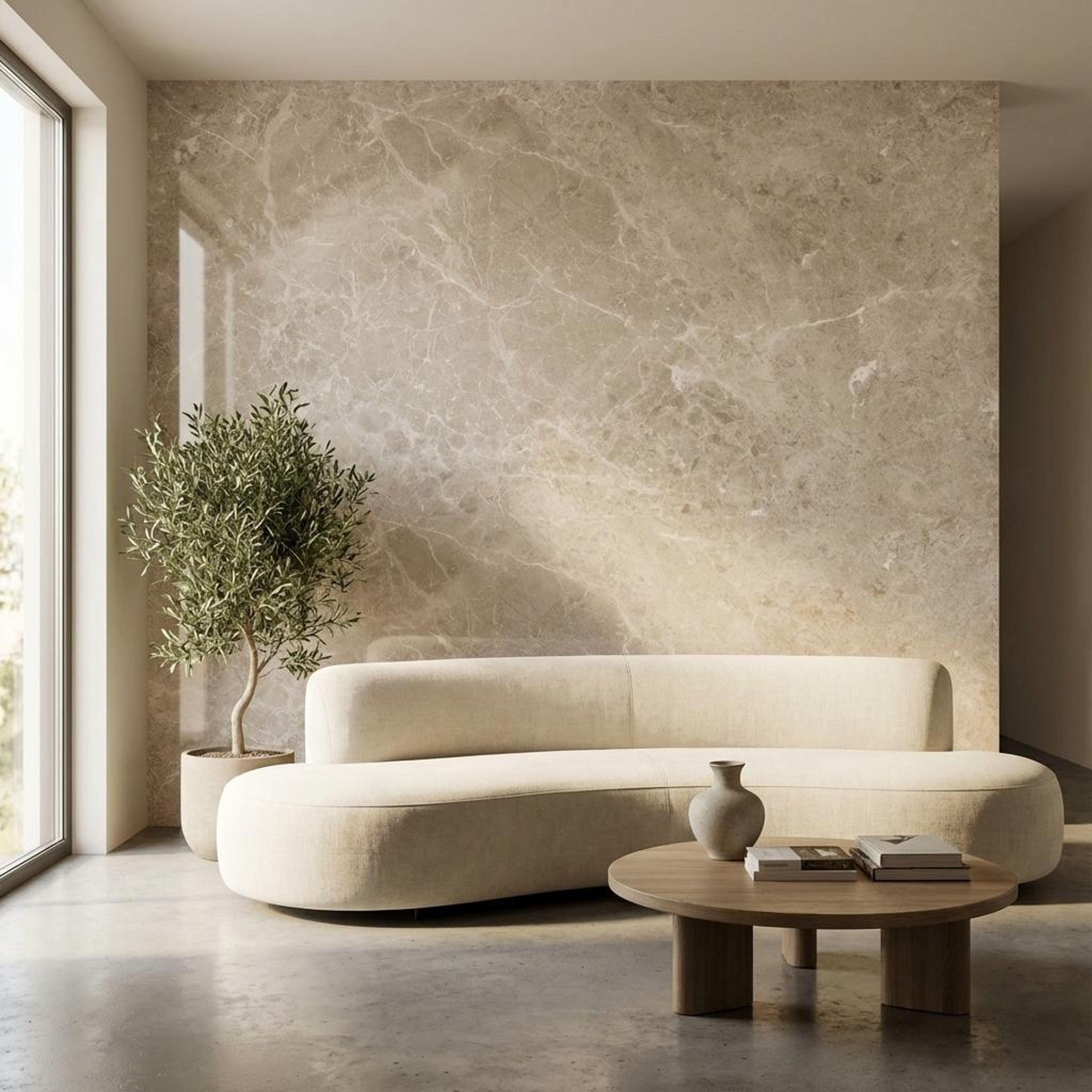 Renova Frost Cloud, Cream, Marble, Tiles - Vitrified - Full Body, 5 x 2.5 ft, 9 mm