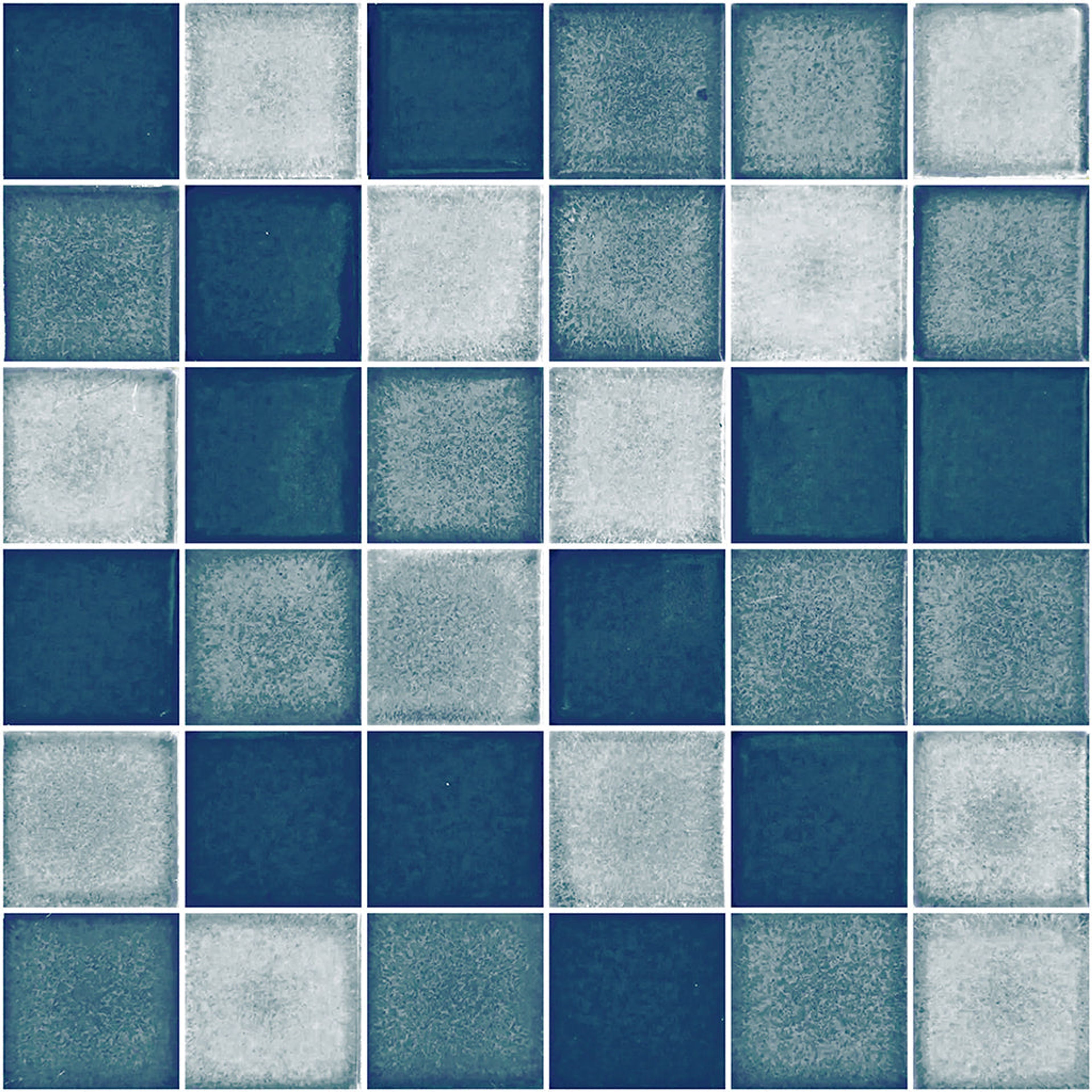 Fenix Aqua Speckled, Blue, Zellige Chips, Tiles - Vitrified - Full Body, 1 x 1 ft, 9 mm