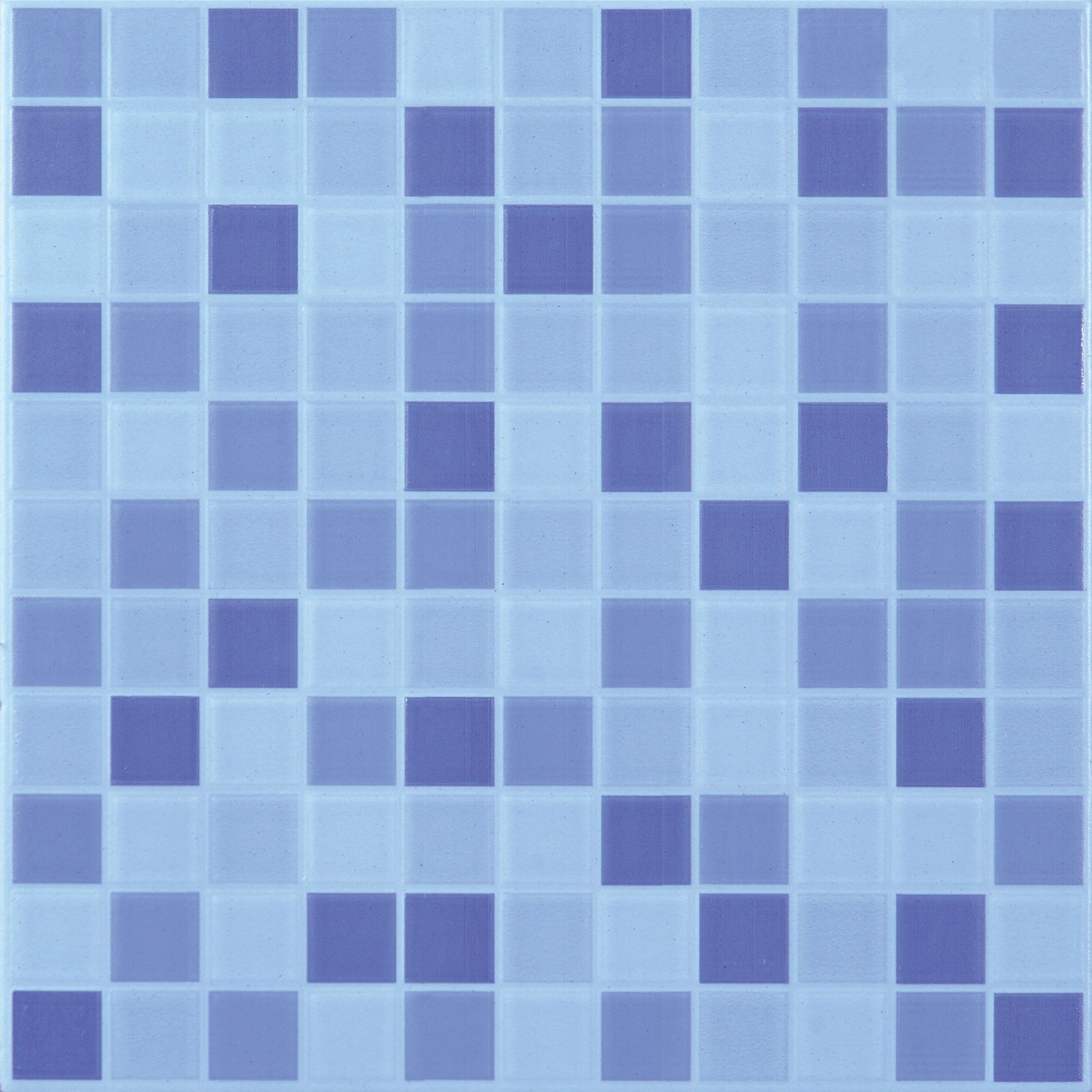 Roman Azure Terrazzo, Blue, Zellige Chips, Tiles - Vitrified - Full Body, 1 x 1 ft, 9 mm