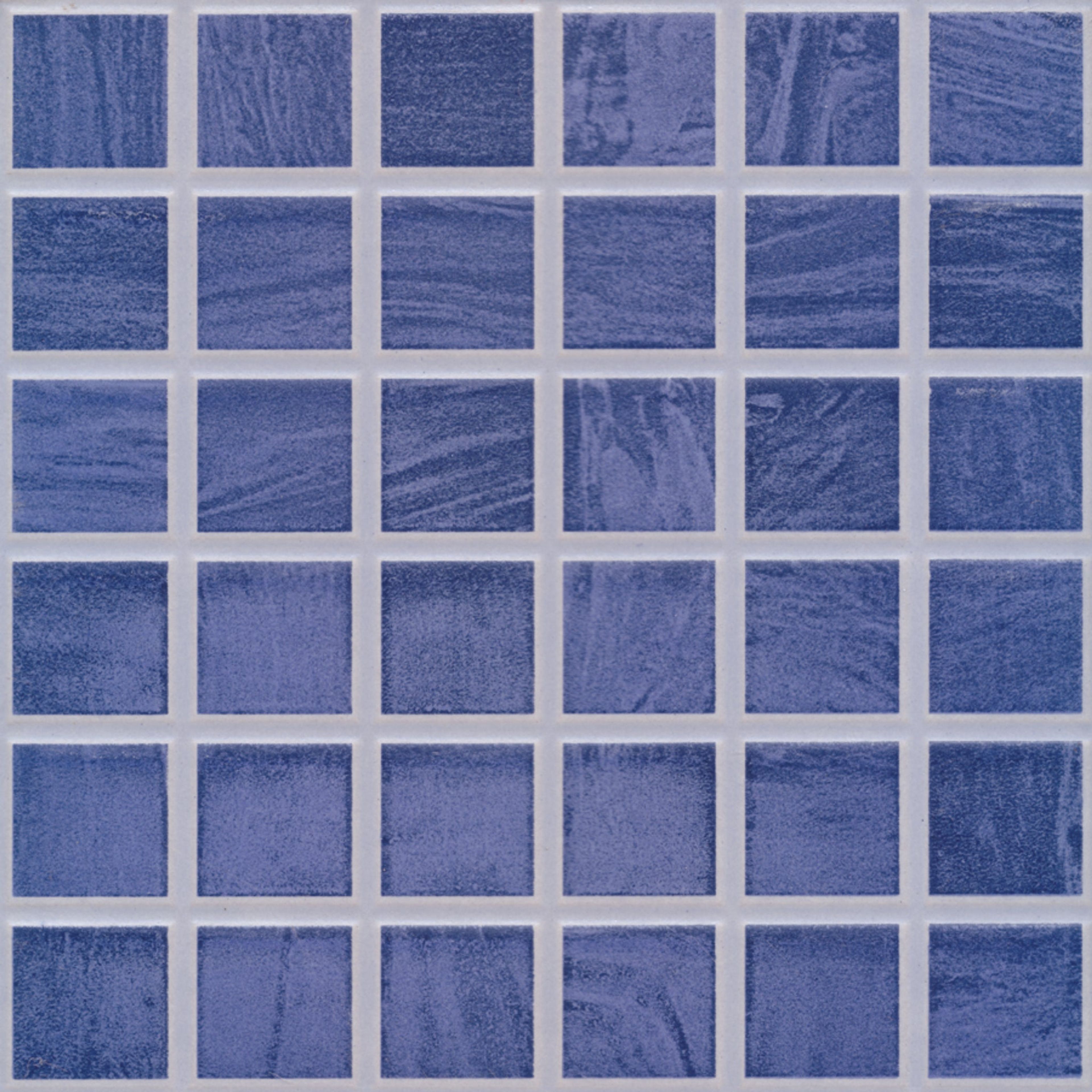 Roman Sterling Mosaic, Blue, Zellige Chips, Tiles - Vitrified - Full Body, 1 x 1 ft, 9 mm
