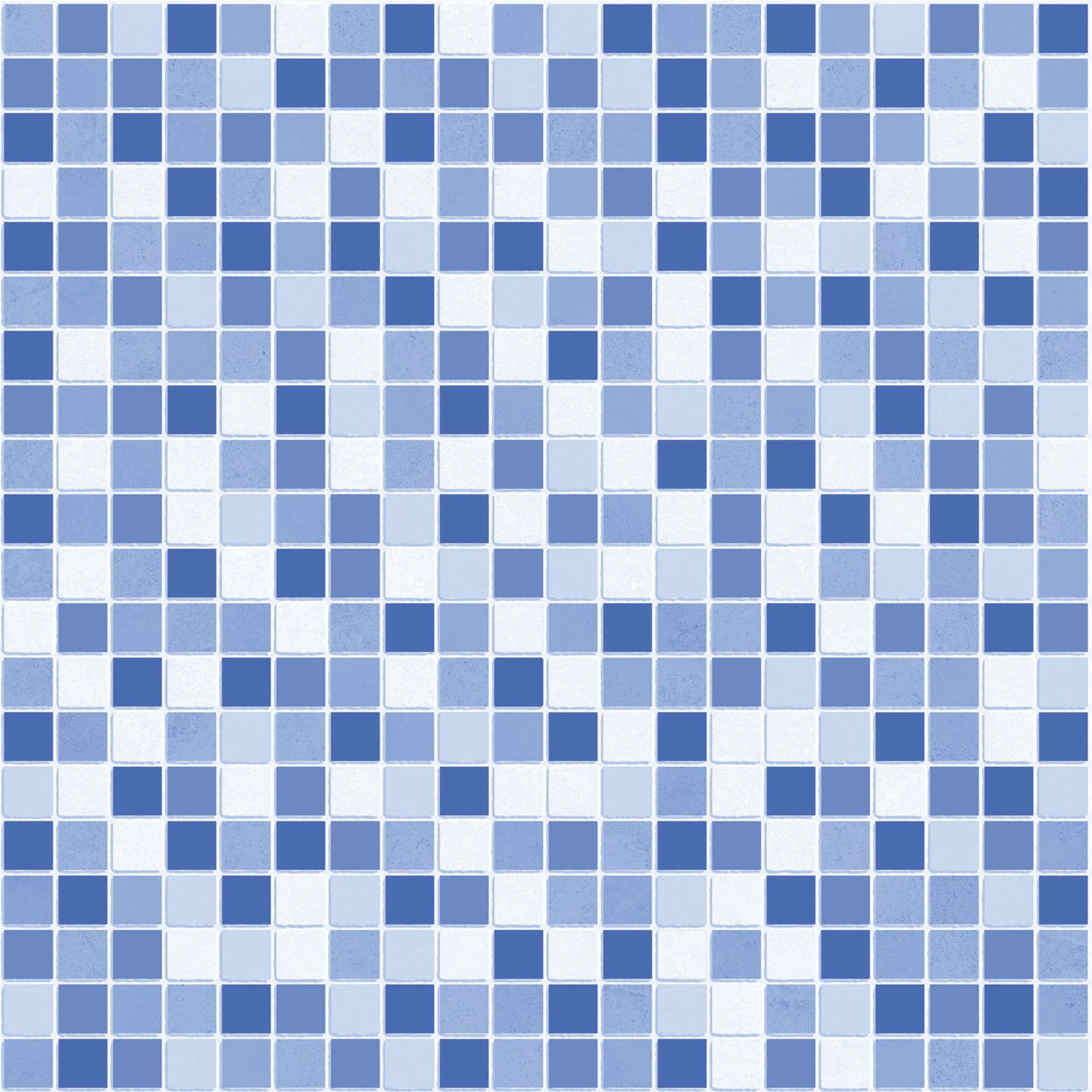 Florentine Azure Mosaic, Light Blue, Zellige Chips, Tiles - Vitrified - Full Body, 1 x 1 ft, 9 mm