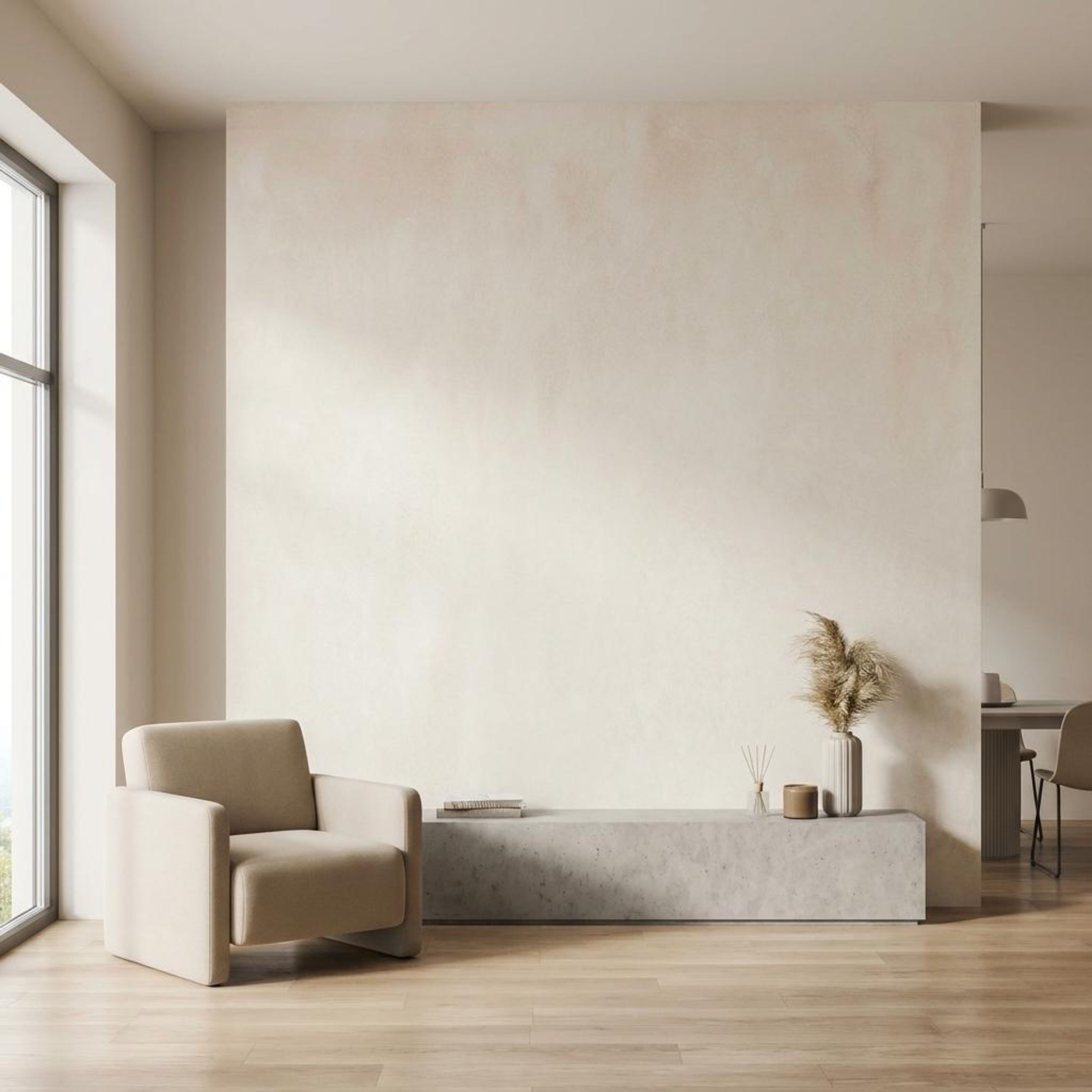 Almond Whisper, Light Beige, Plain, Tiles - Vitrified - Full Body, 4 x 2 ft, 7 mm