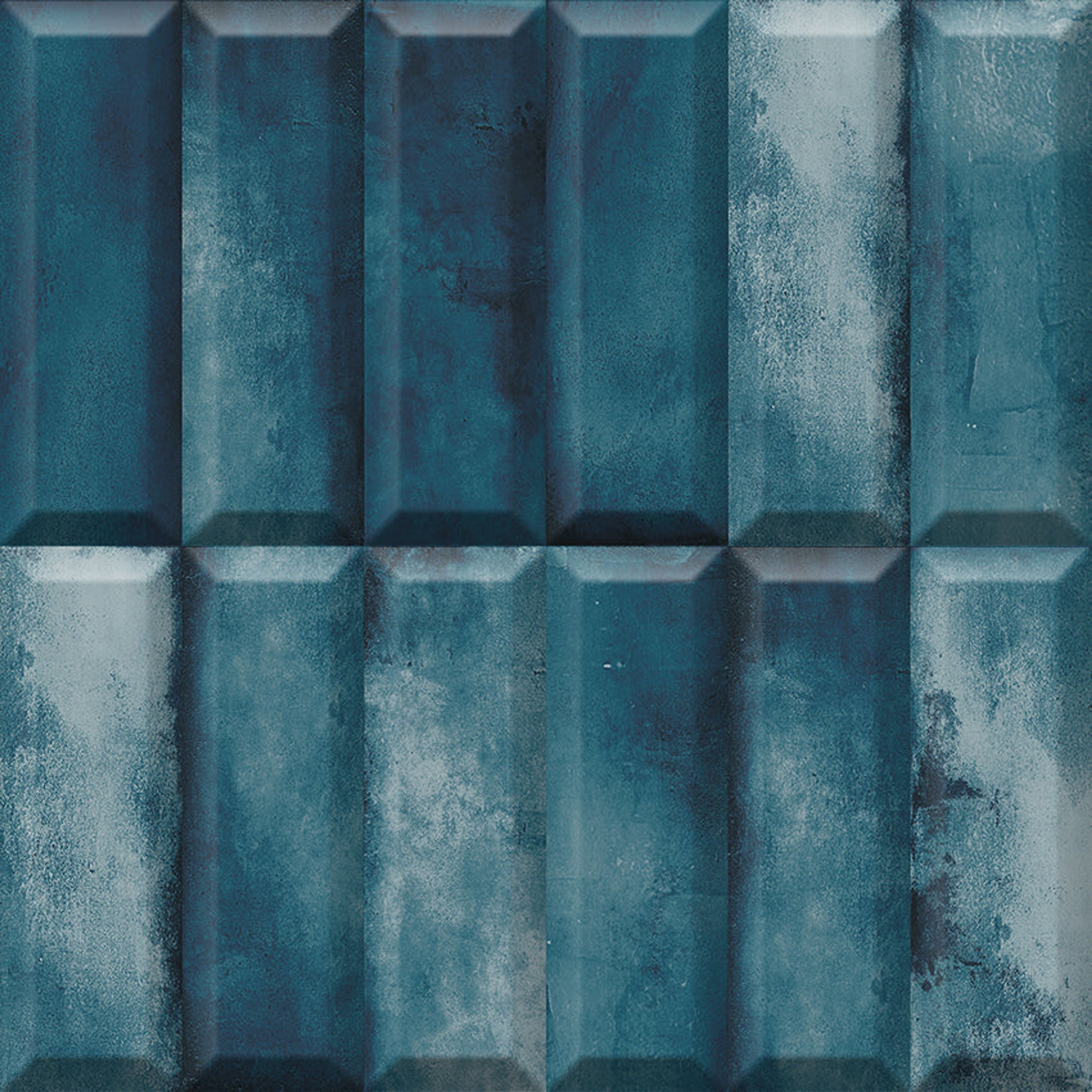 Harmony Haven, Blue, Subway, Tiles - Ceramic, 1 x 1 ft, 7 mm