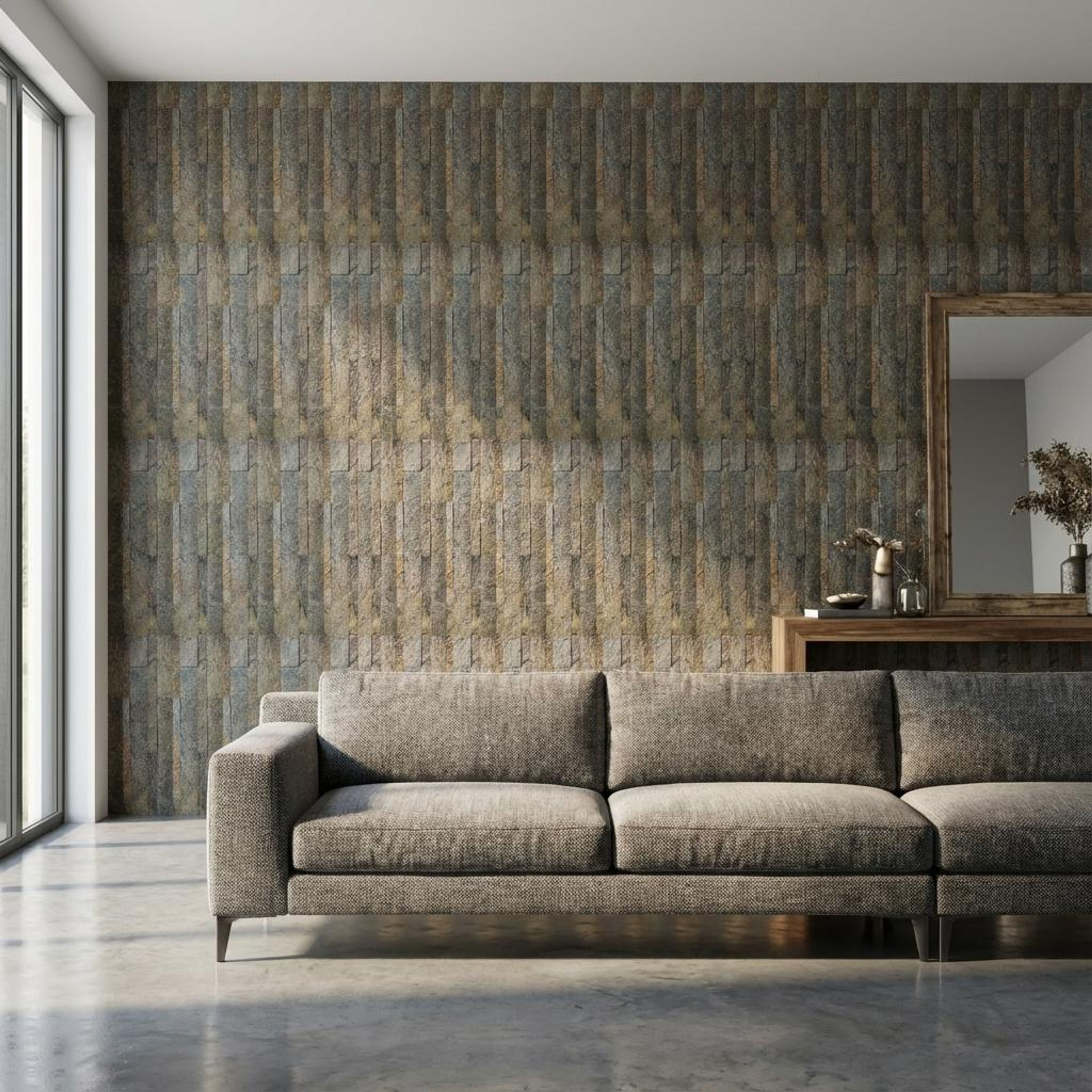 Umber Bloom 635 Multi-colour PVC Panels | 2 x 0.5 Ft, 2 mm