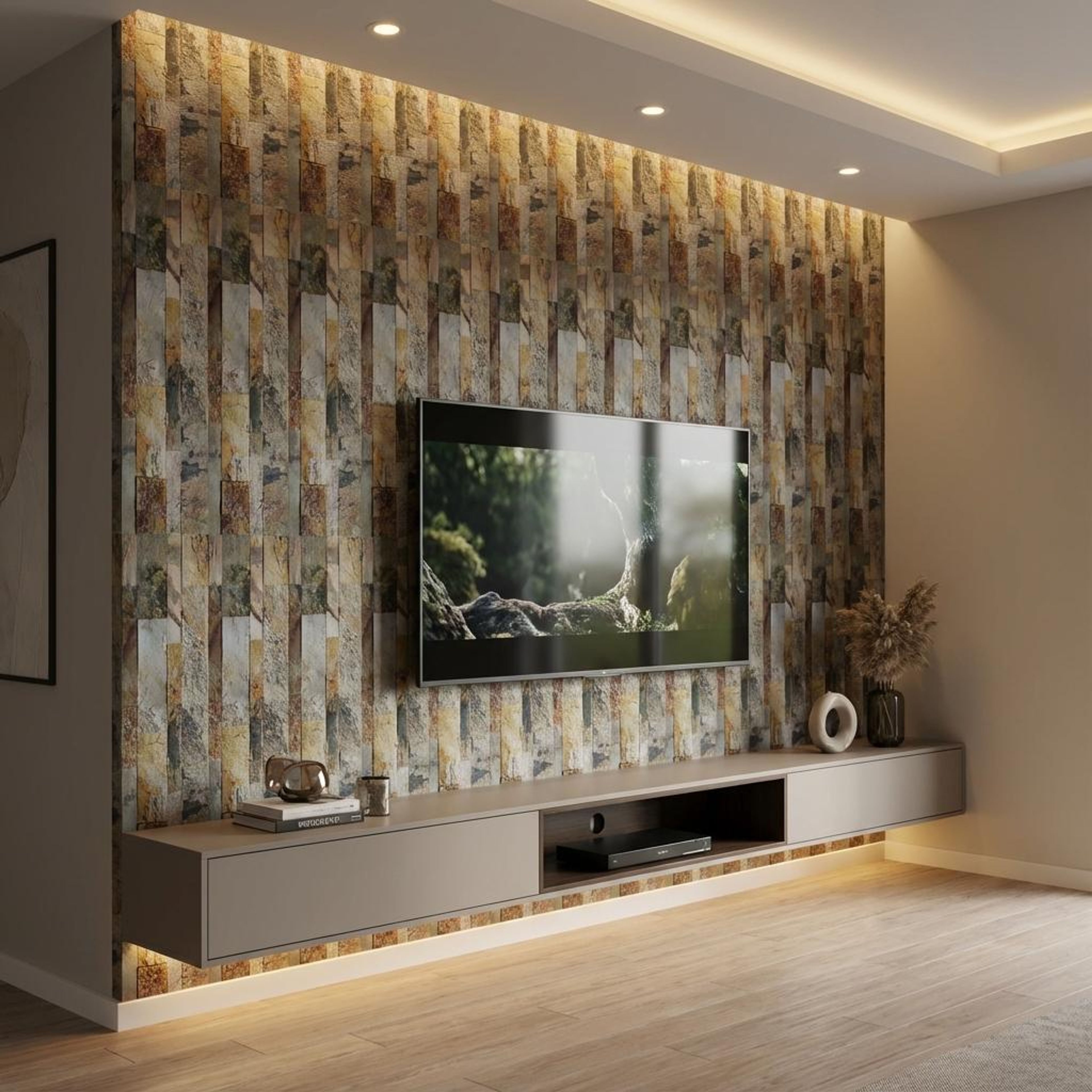 Lune Edge 629 Multi-colour PVC Panels | 2 x 0.5 Ft, 2 mm