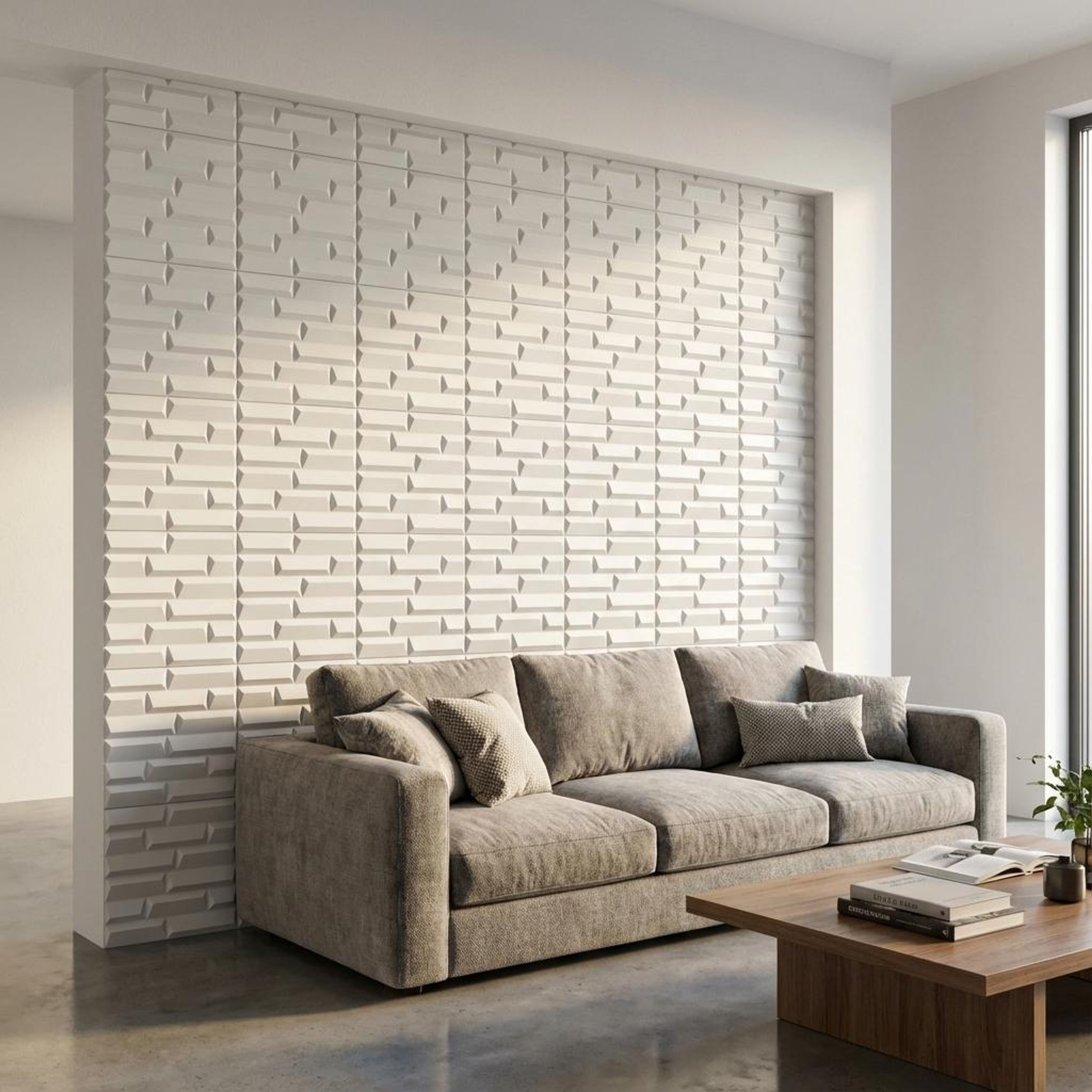 Aria Wood 624 White PVC Panels | 1.6 x 1.6 Ft, 1 mm