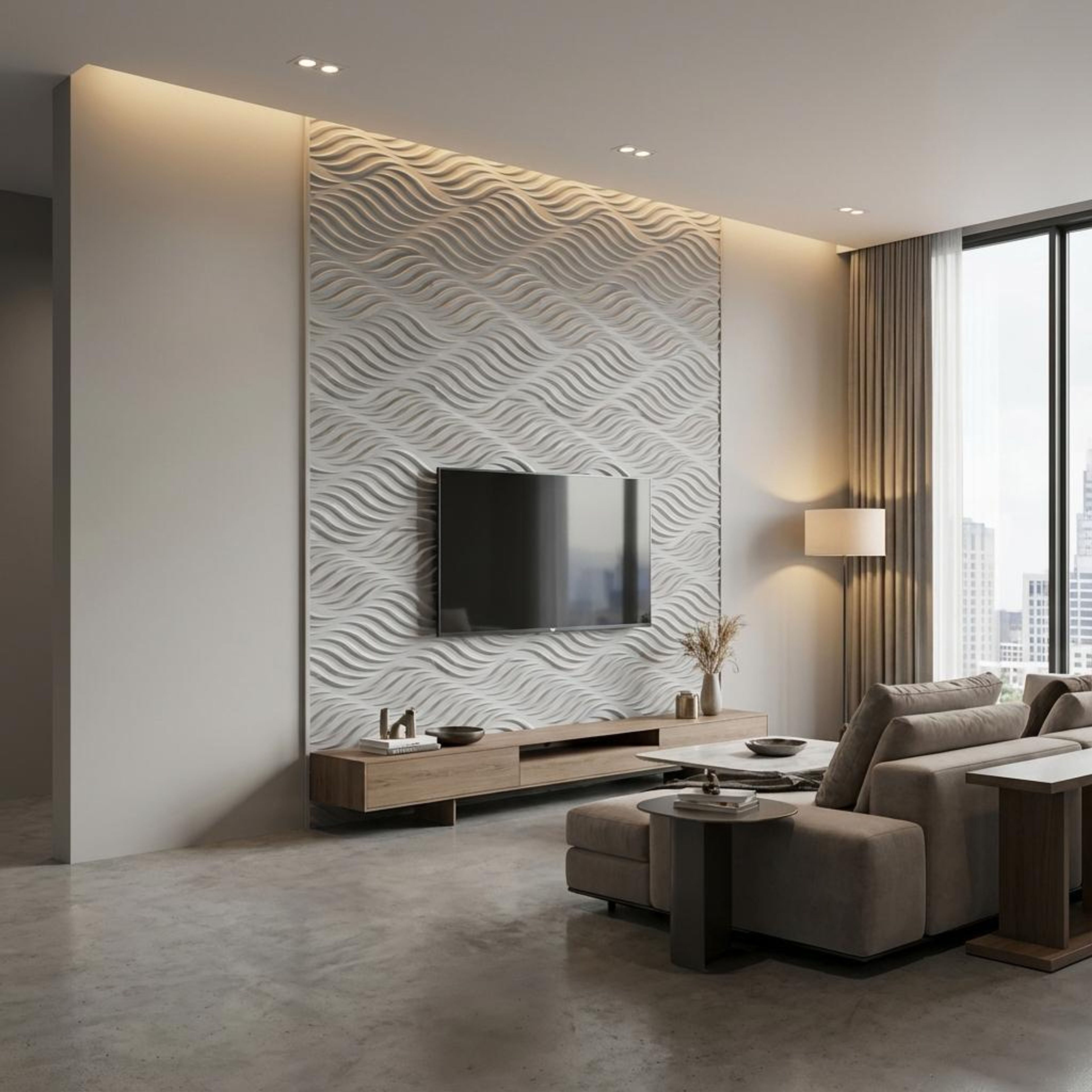 Côte Stone 623 White PVC Panels | 1.6 x 1.6 Ft, 1 mm