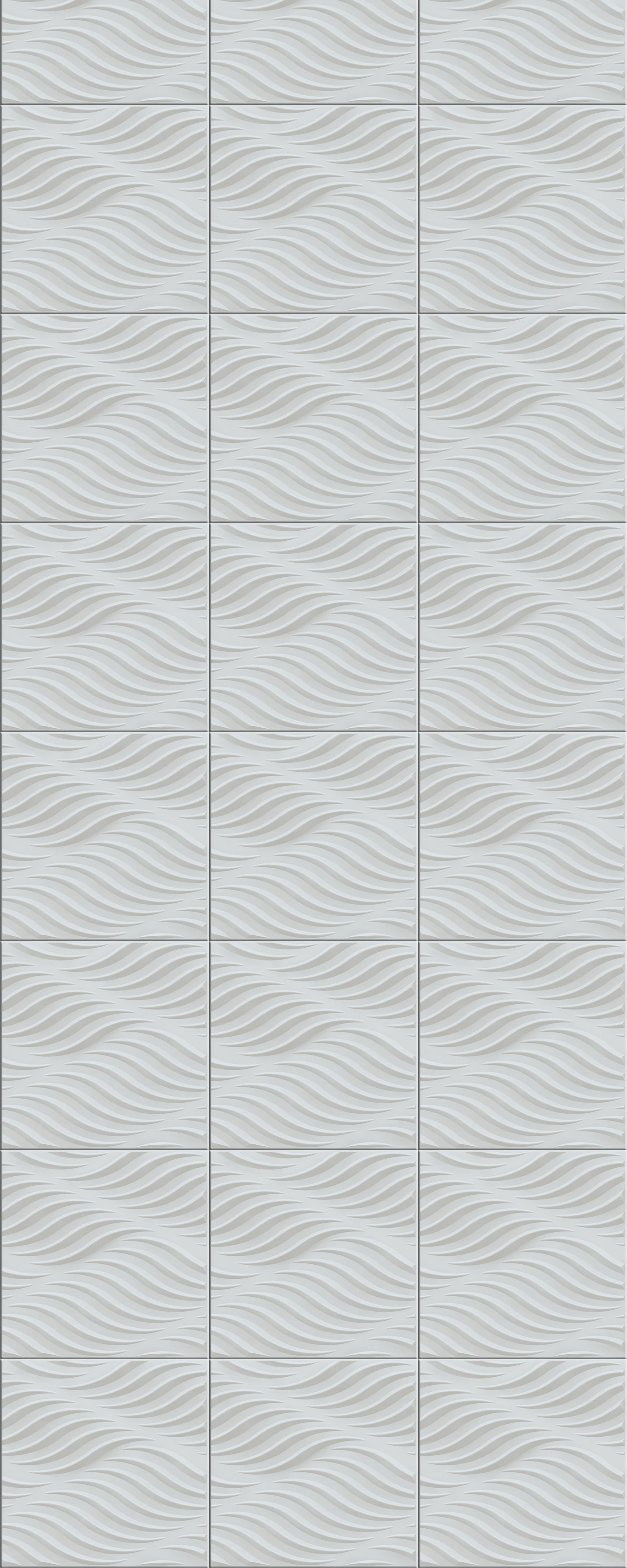 Côte Stone 623 White PVC Panels | 1.6 x 1.6 Ft, 1 mm