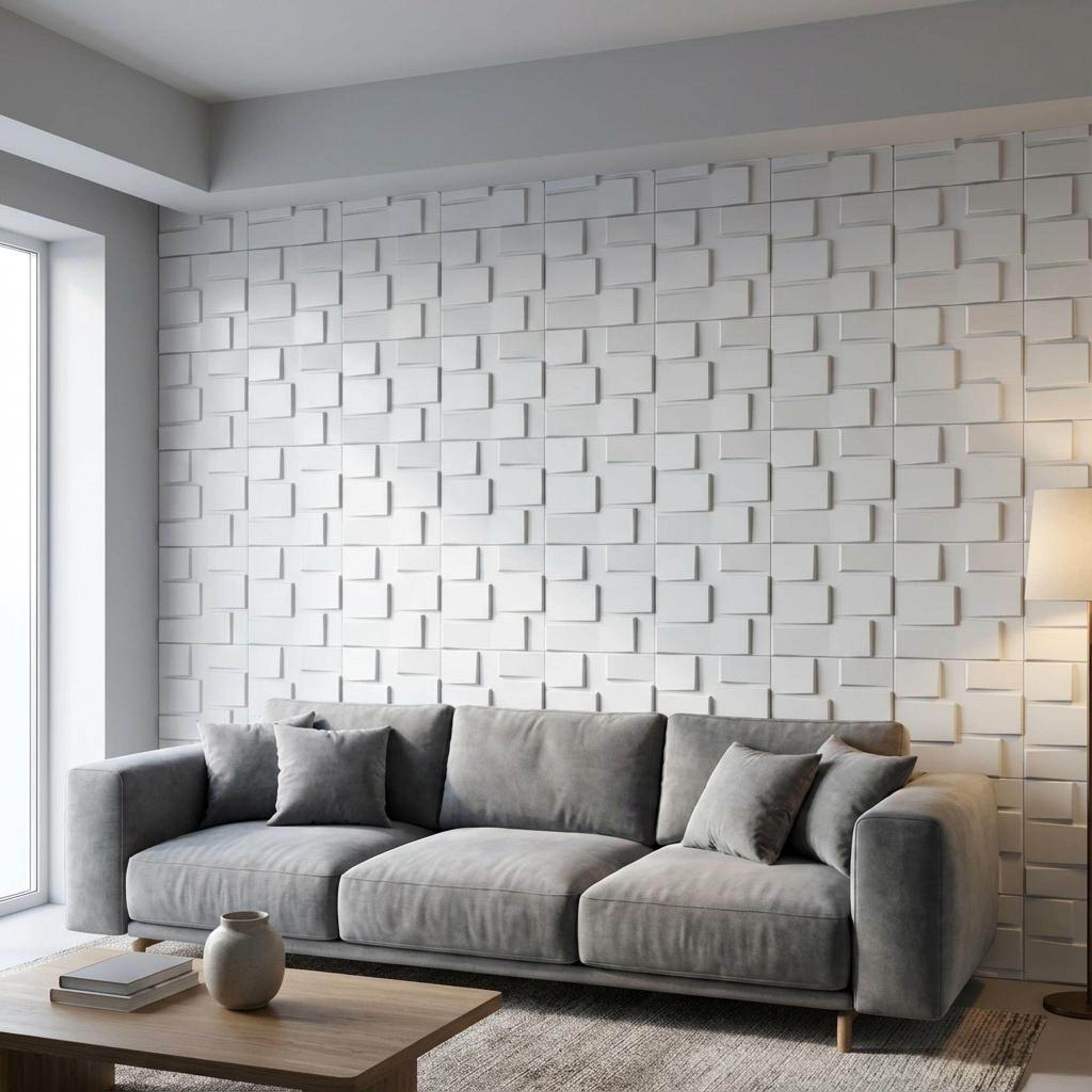 Pure Leaf 622 White PVC Panels | 1.6 x 1.6 Ft, 1 mm