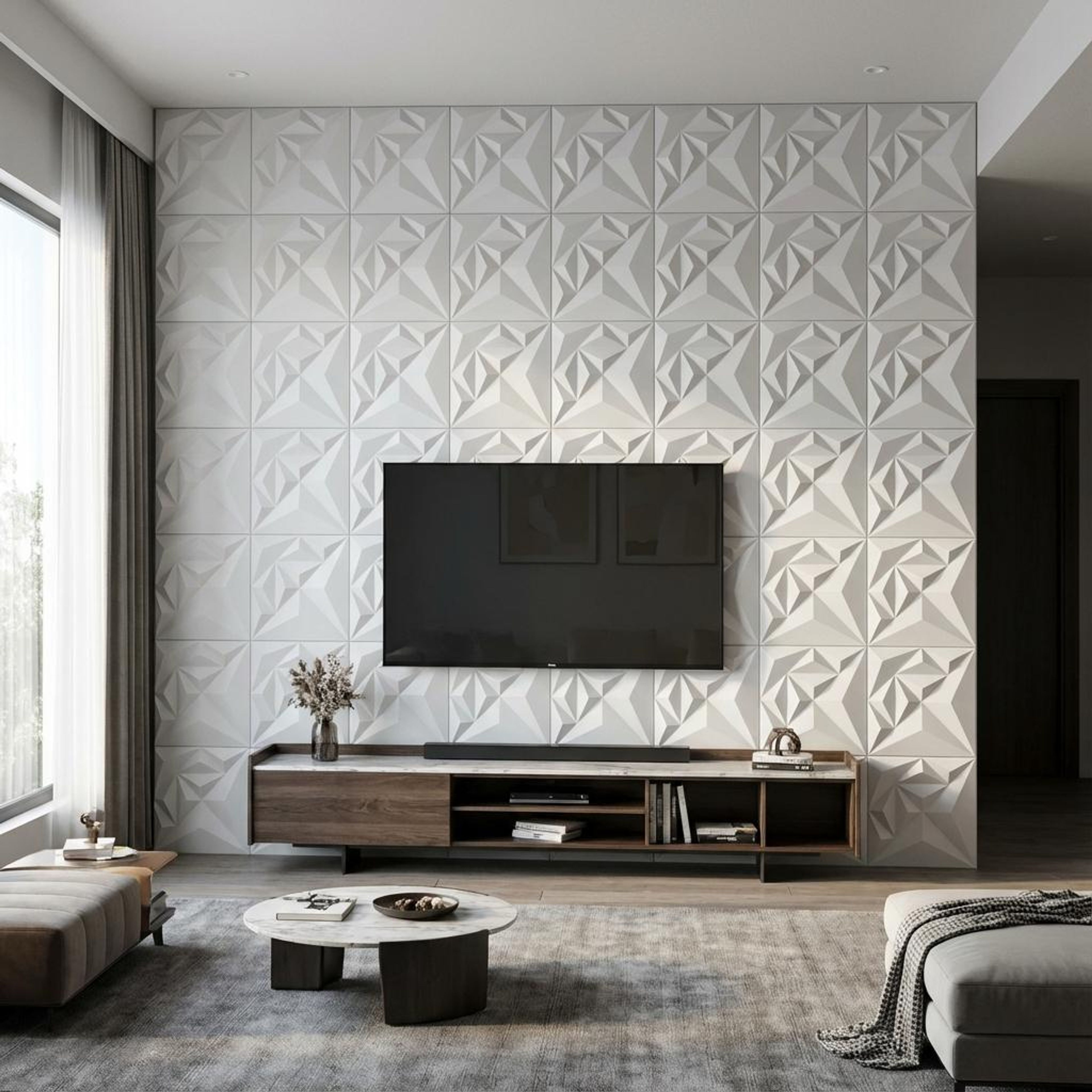 Terra Frost 621 White PVC Panels | 1.6 x 1.6 Ft, 1 mm