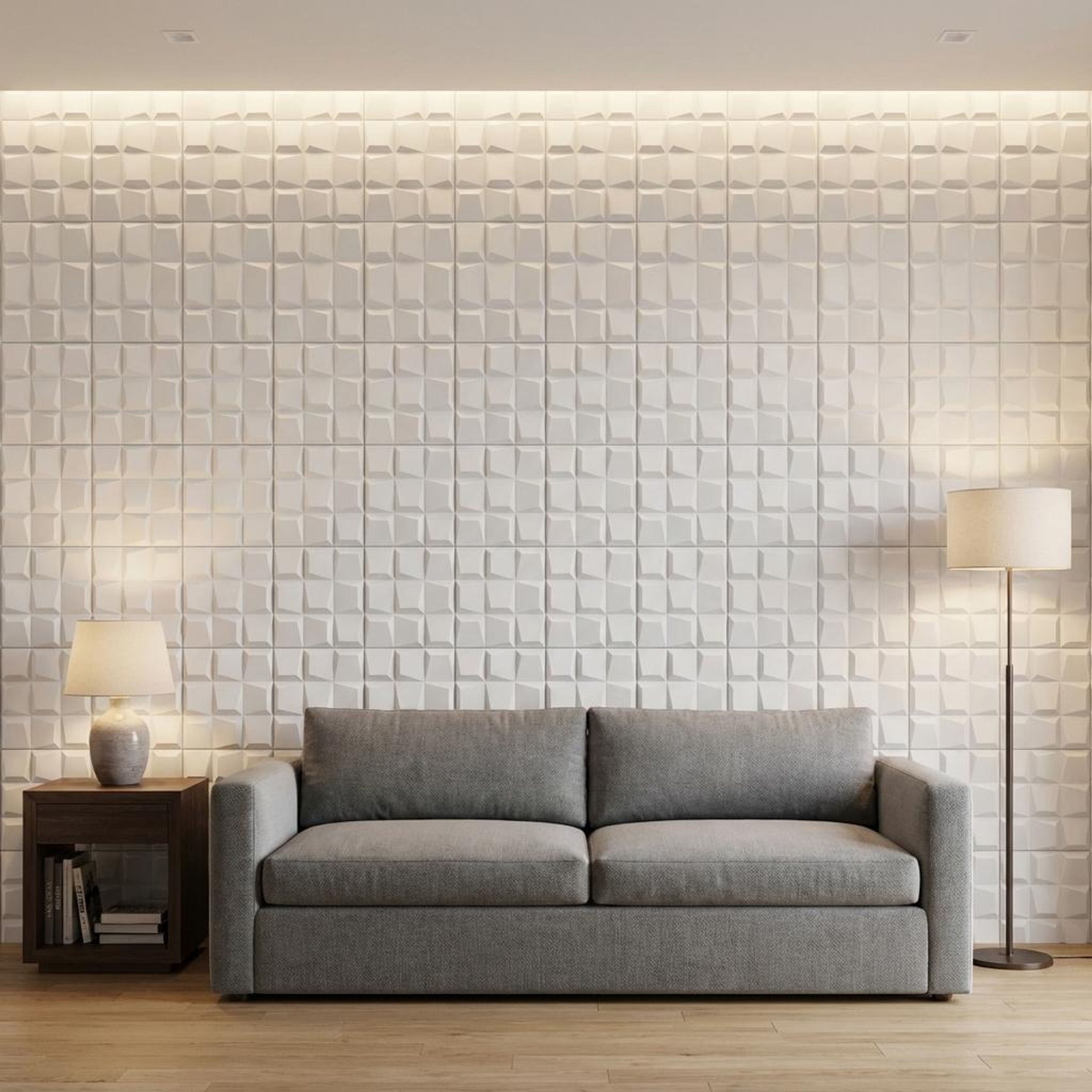 Viva Wood 618 White PVC Panels | 1.6 x 1.6 Ft, 1 mm