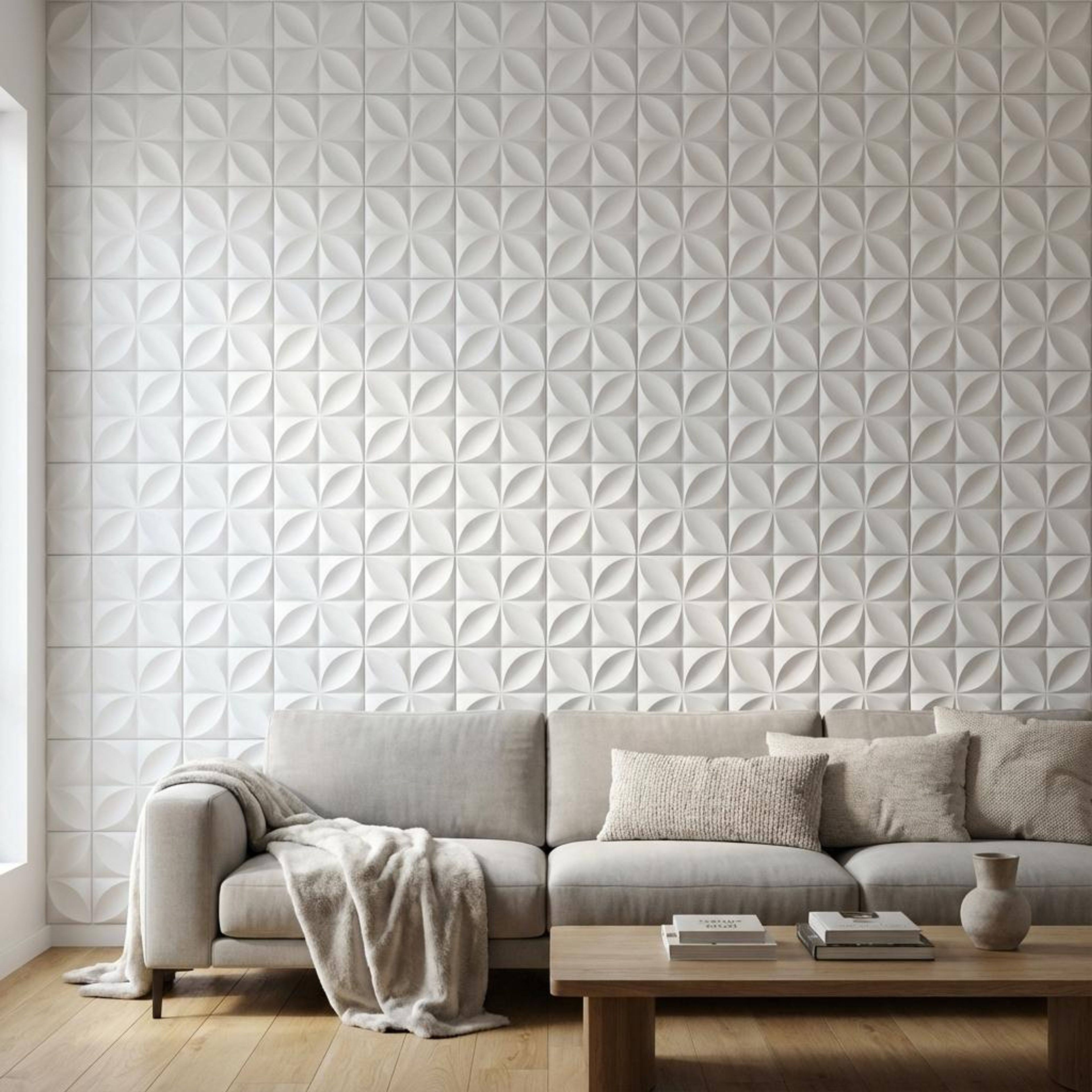 Côte Touch 616 White PVC Panels | 1.6 x 1.6 Ft, 1 mm