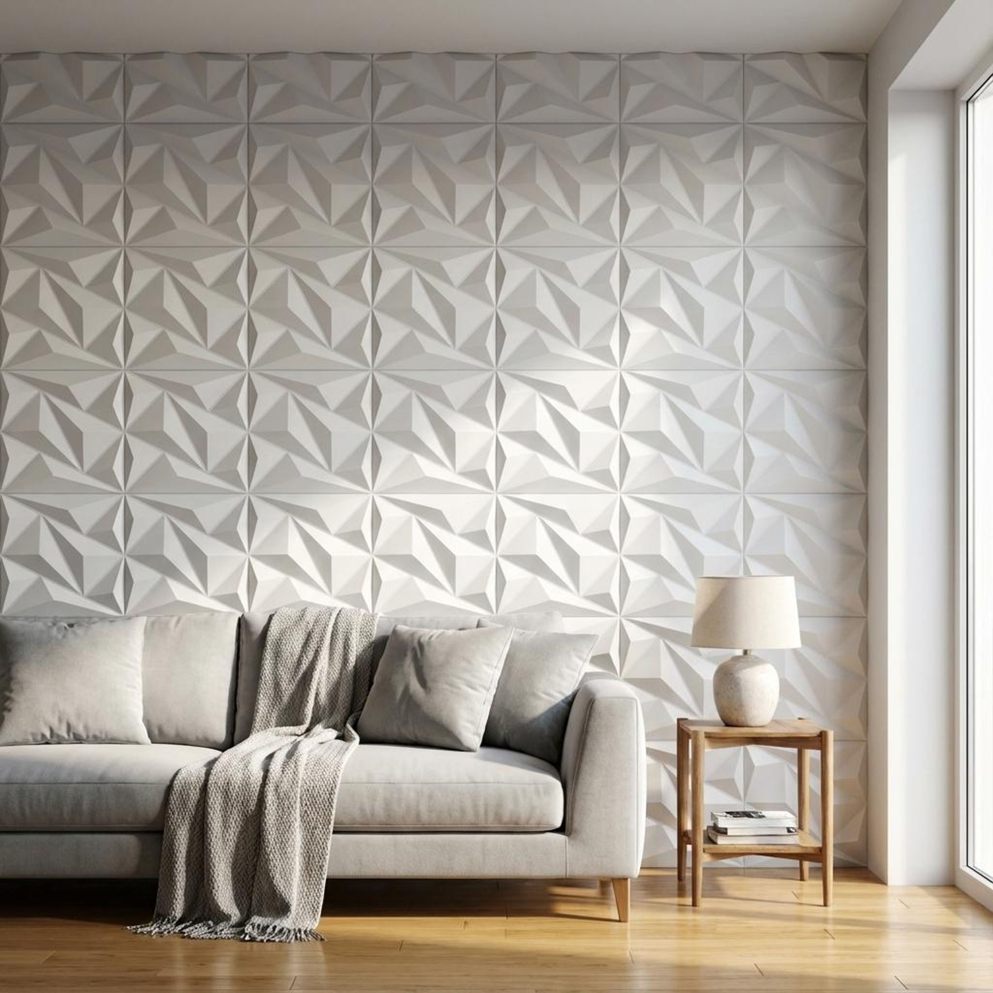 Aura Craft 613 White PVC Panels | 1.6 x 1.6 Ft, 1 mm