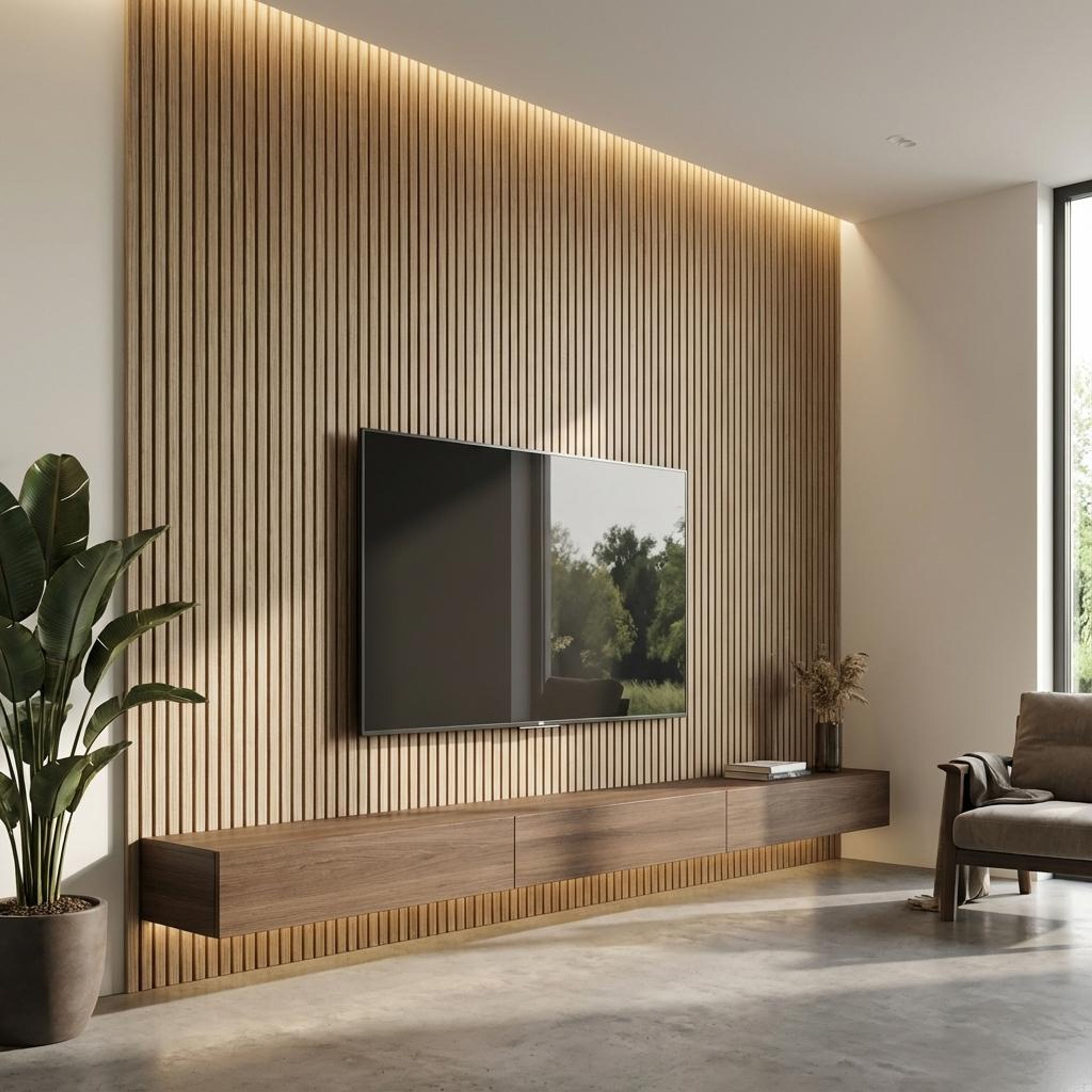 Umber Stone 604 Multi-colour MDF Panels | 8 x 0.4 Ft, 12 mm