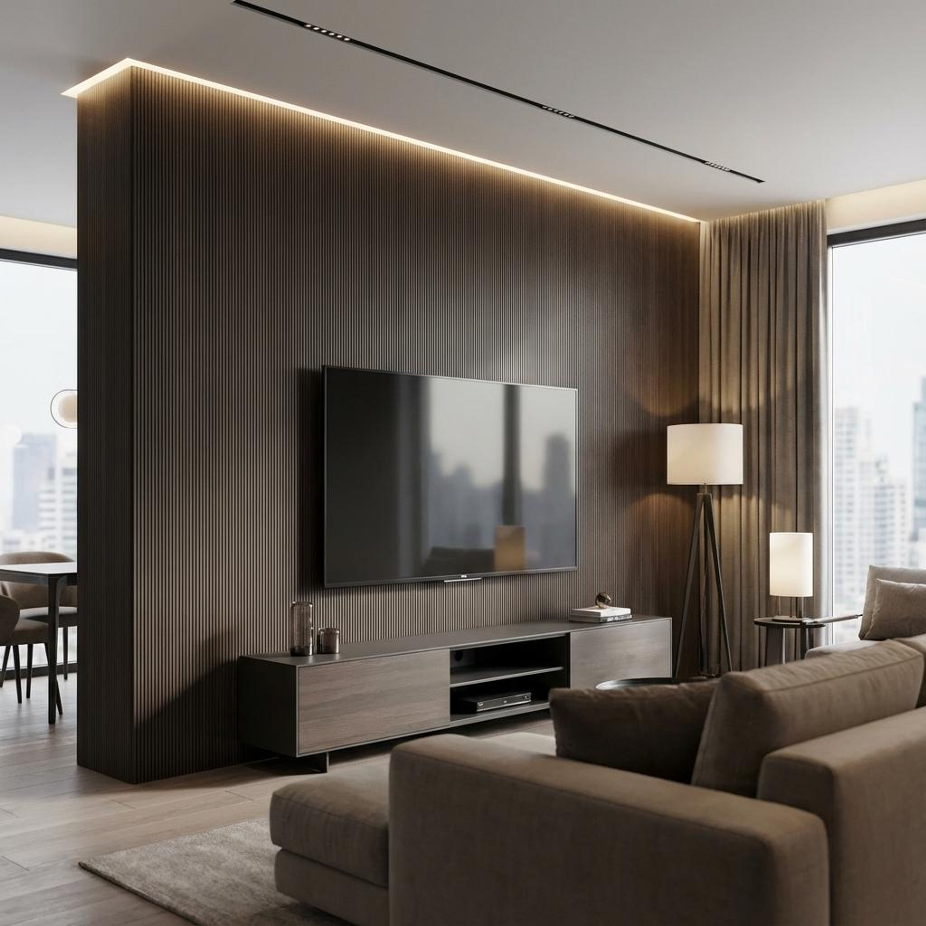 Elan Luxe 599 Multi-colour MDF Panels | 8 x 0.4 Ft, 12 mm