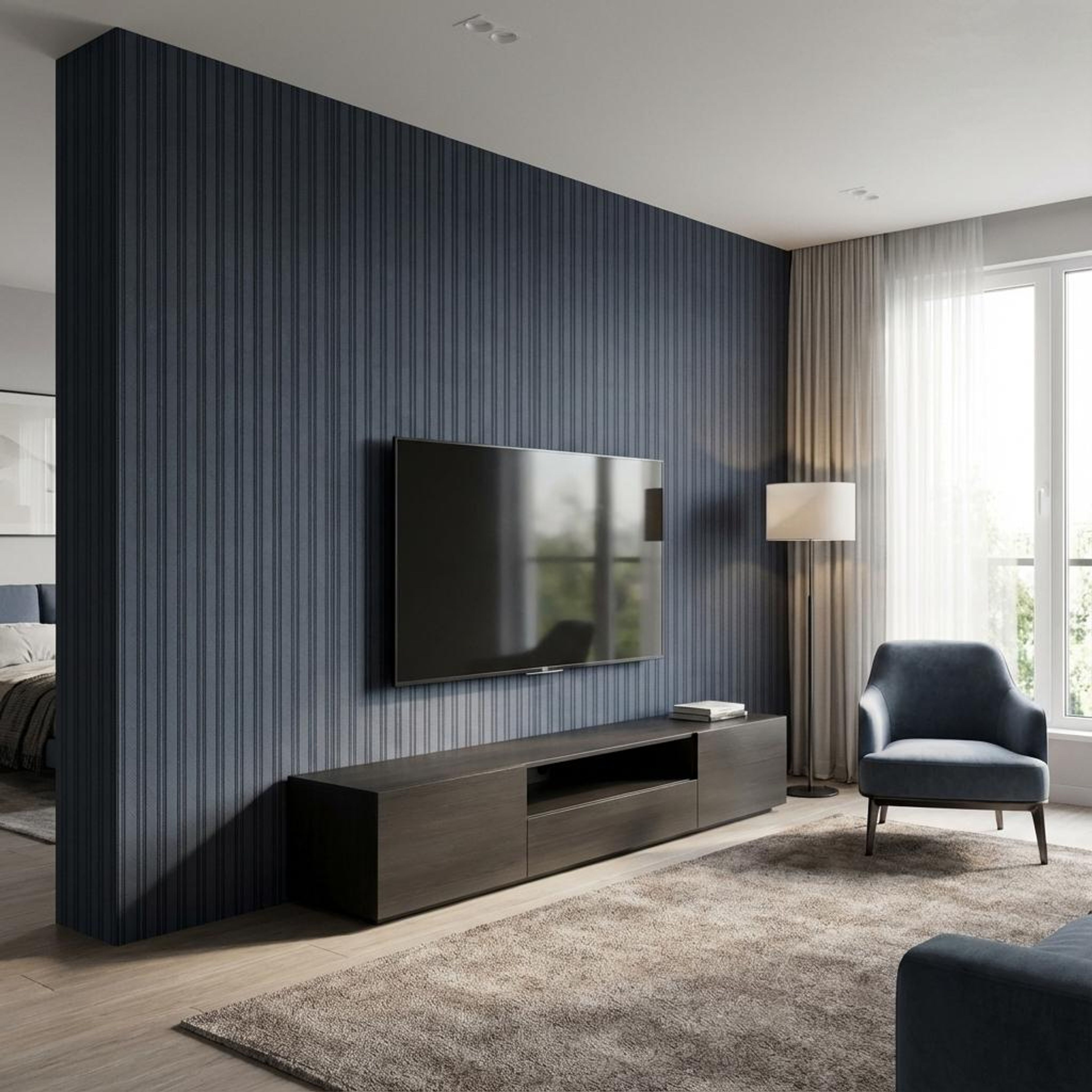 Sable Weave 596 Multi-colour MDF Panels | 8 x 0.4 Ft, 12 mm